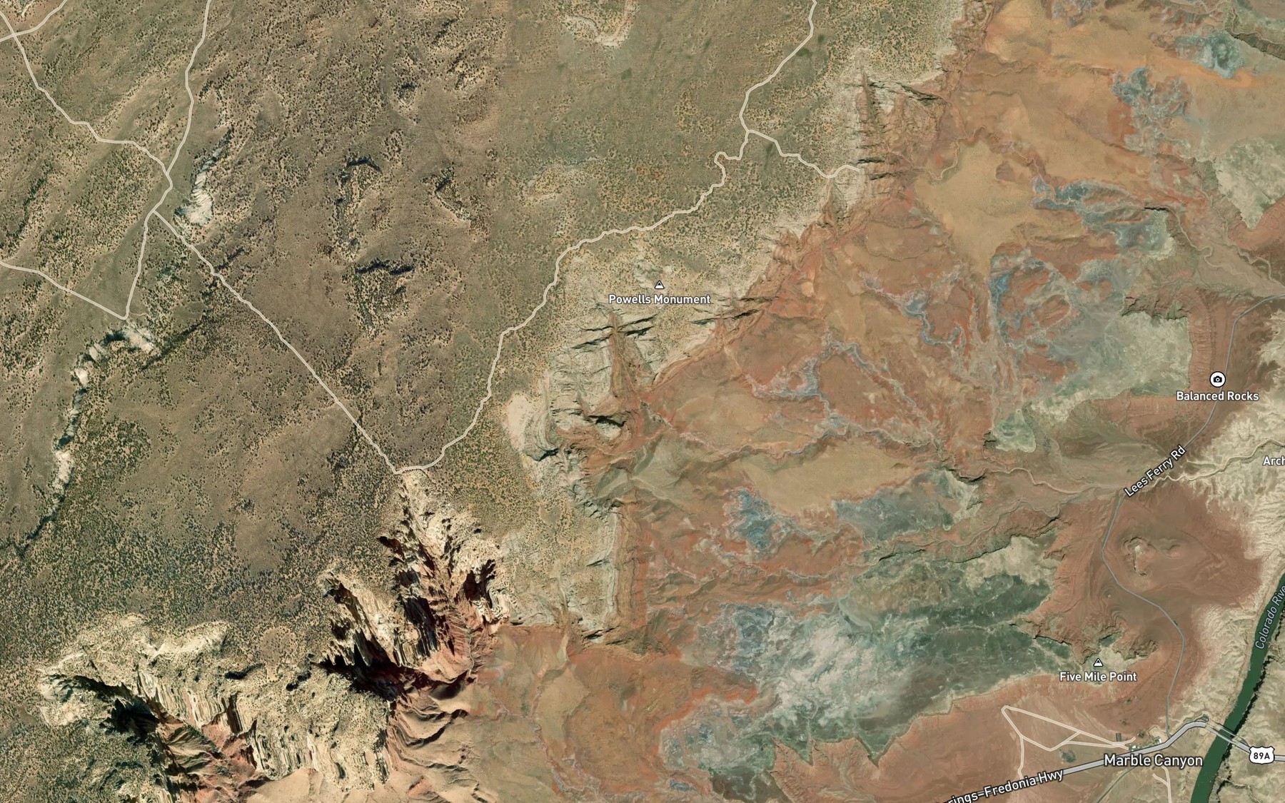 Satellite map of the Lowrey Spring