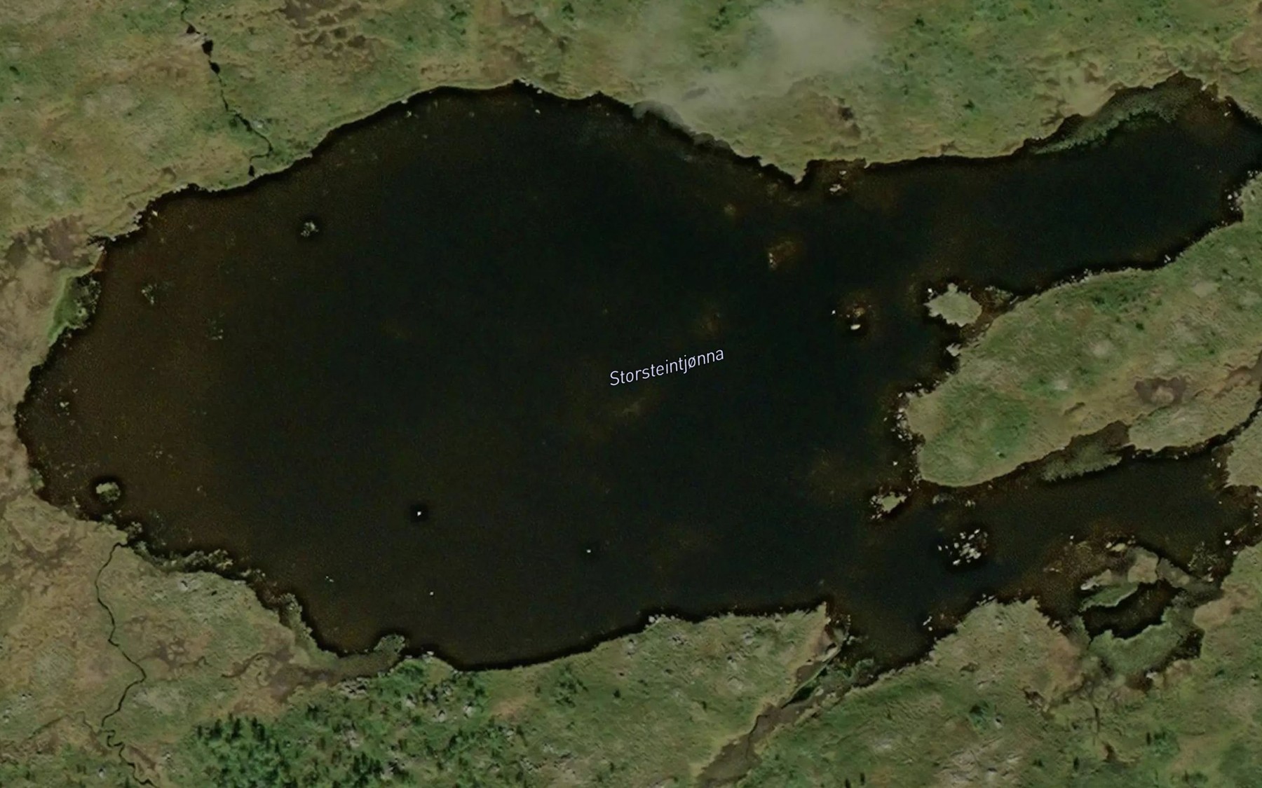 Satellite map of the Storsteintjorna