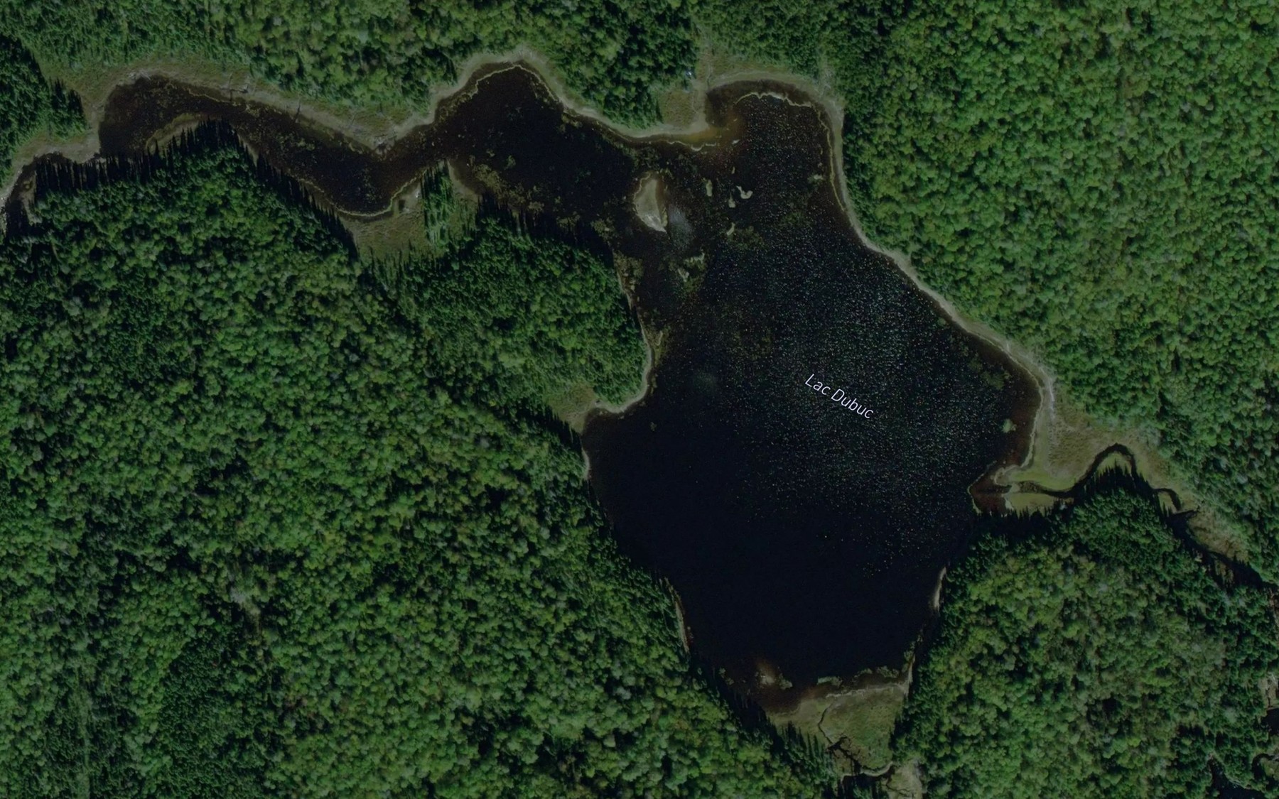 Satellite map of the Lac Dubuc