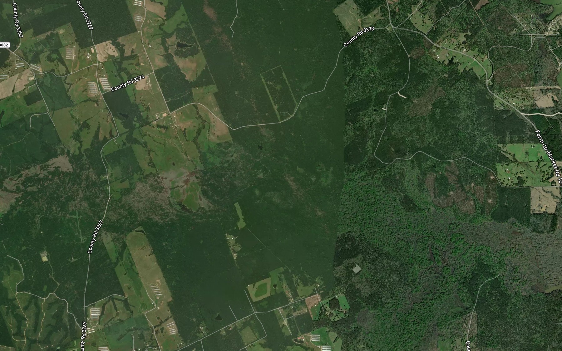 Satellite map of the Blankenship Creek