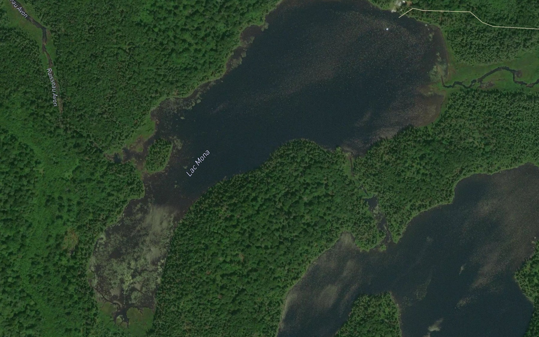 Satellite map of the Lac Mona
