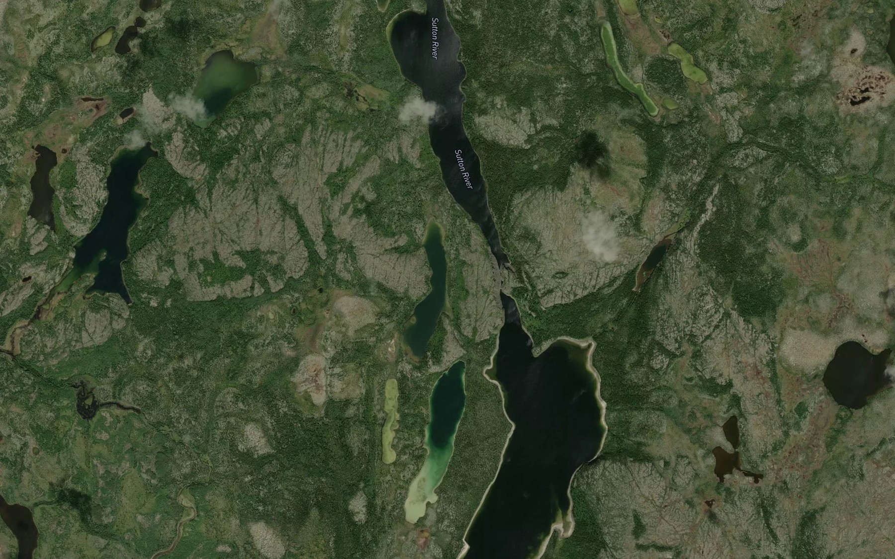 Satellite map of the Sutton Narrows