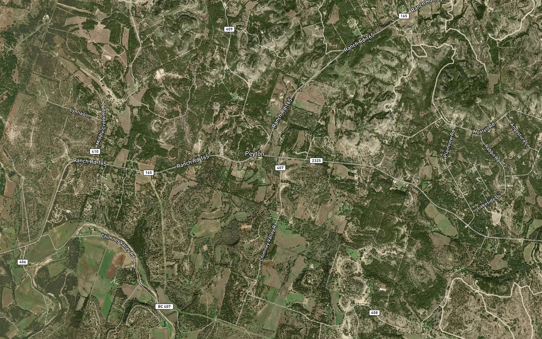 Satellite map of the Boardhouse Springs
