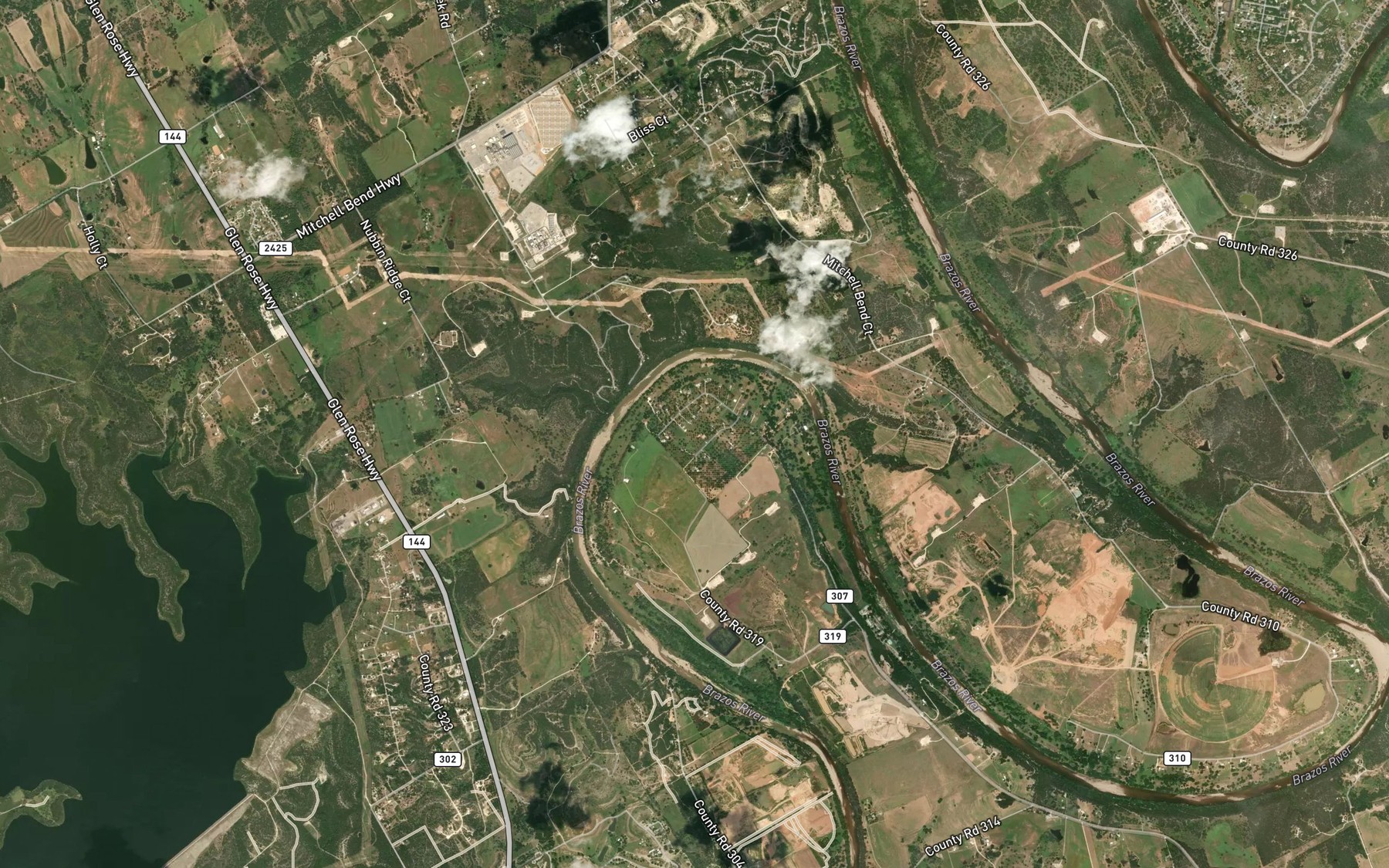 Satellite map of the Cox Bend