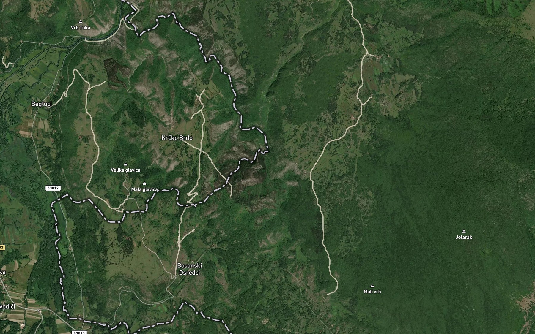Satellite map of the Trogla