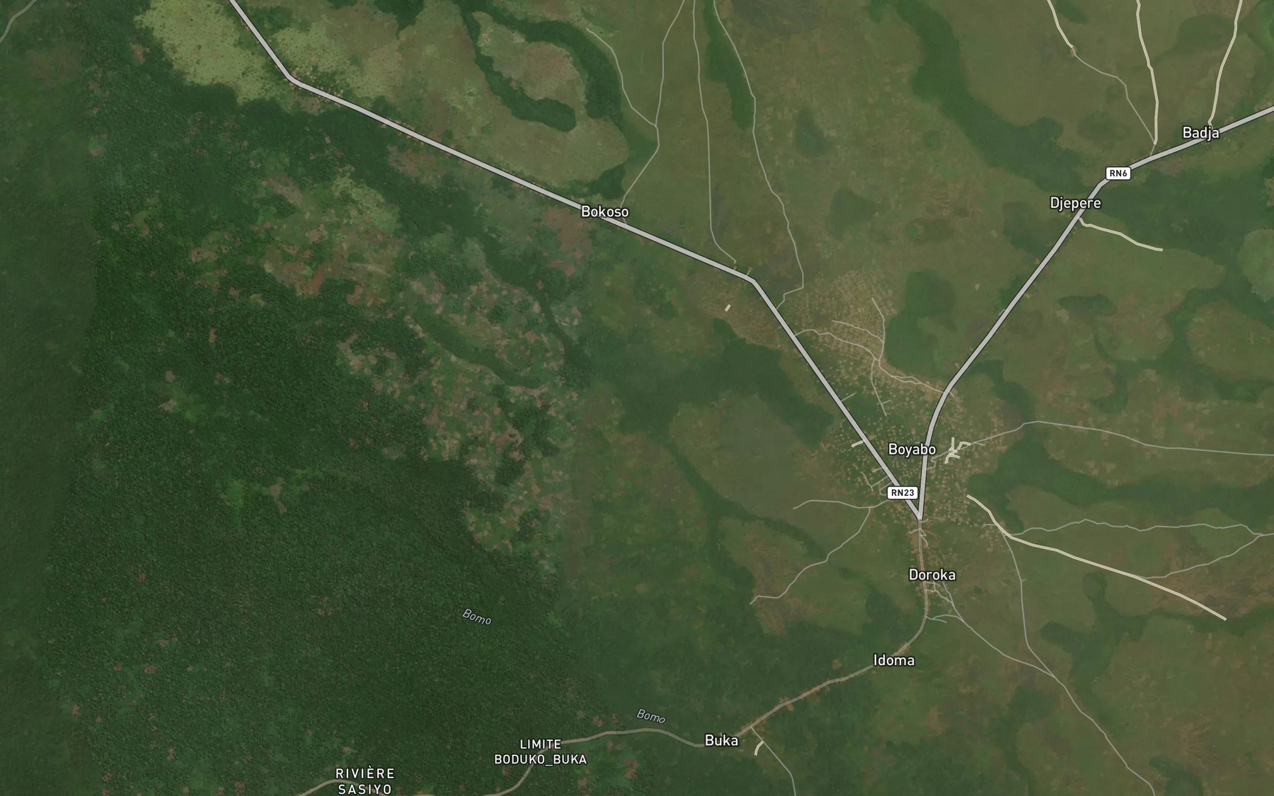 Satellite map of the Songo