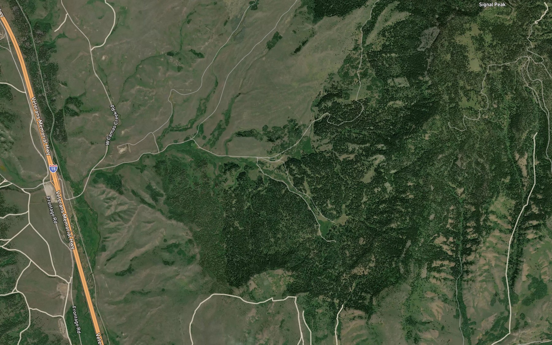 Satellite map of the Calf Creek