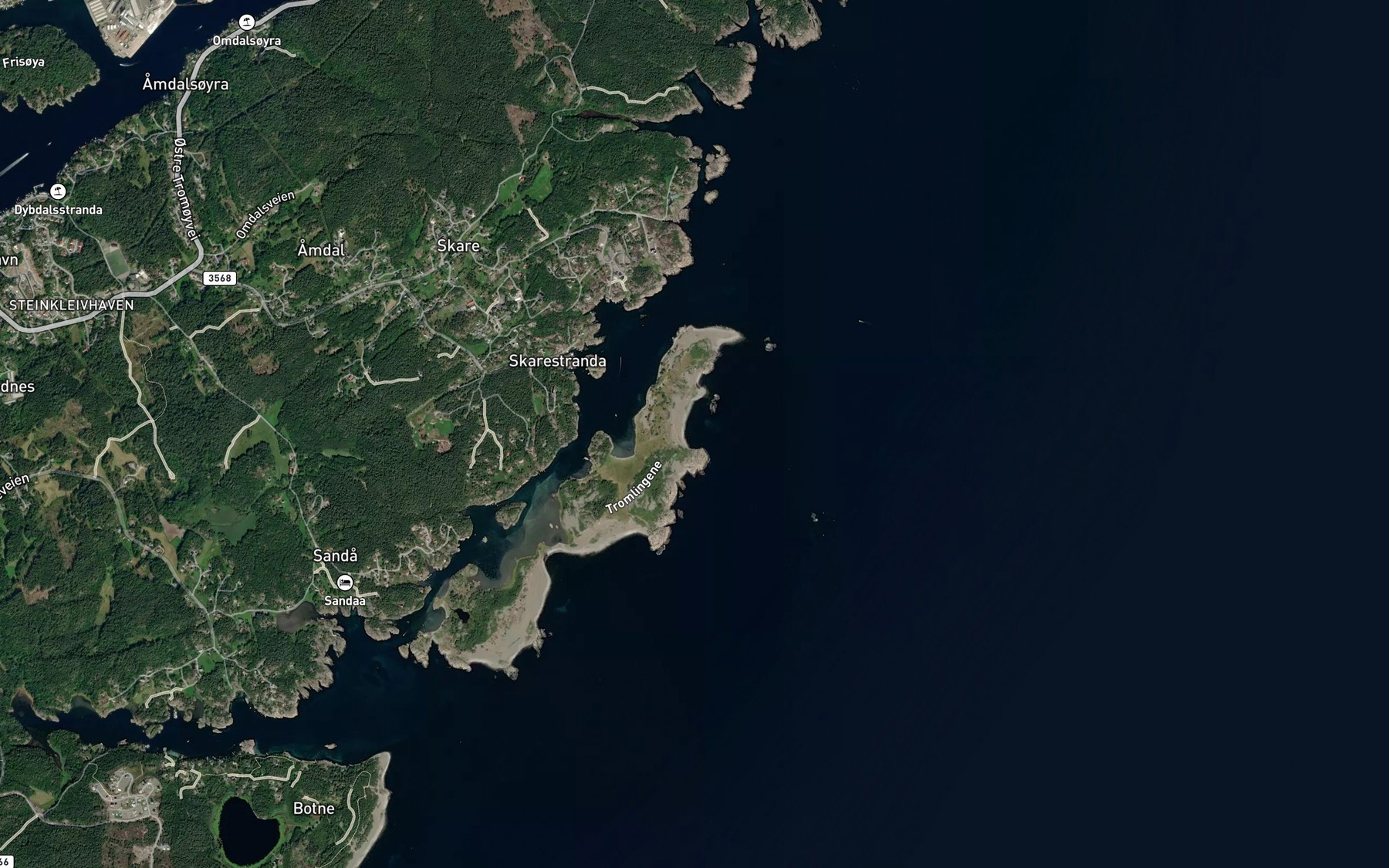 Satellite map of the Osterbukt