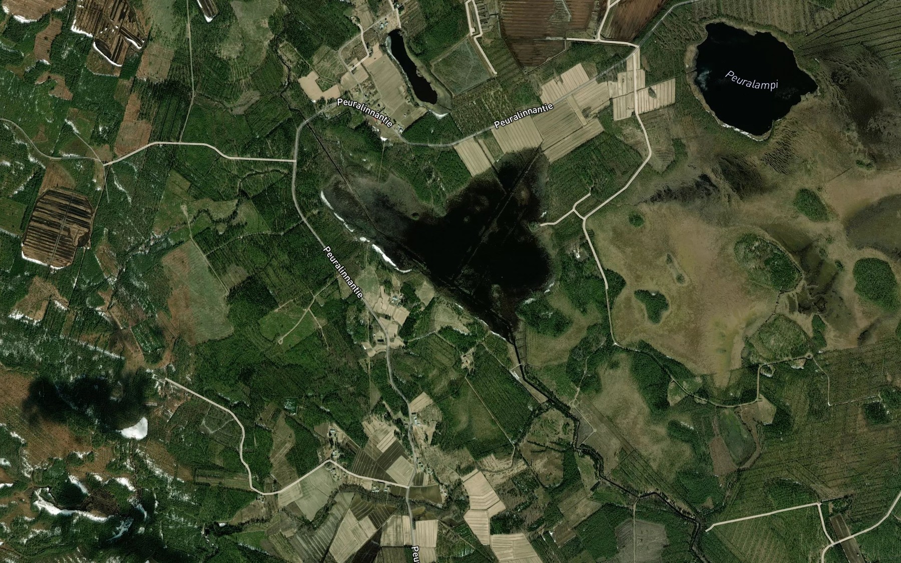 Satellite map of the Heinuanjoki