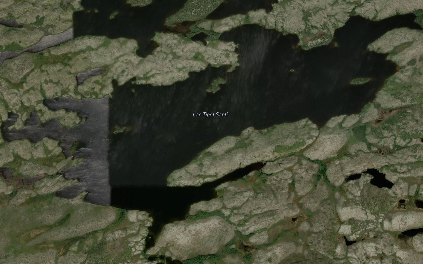 Satellite map of the Lac Tipet Santi