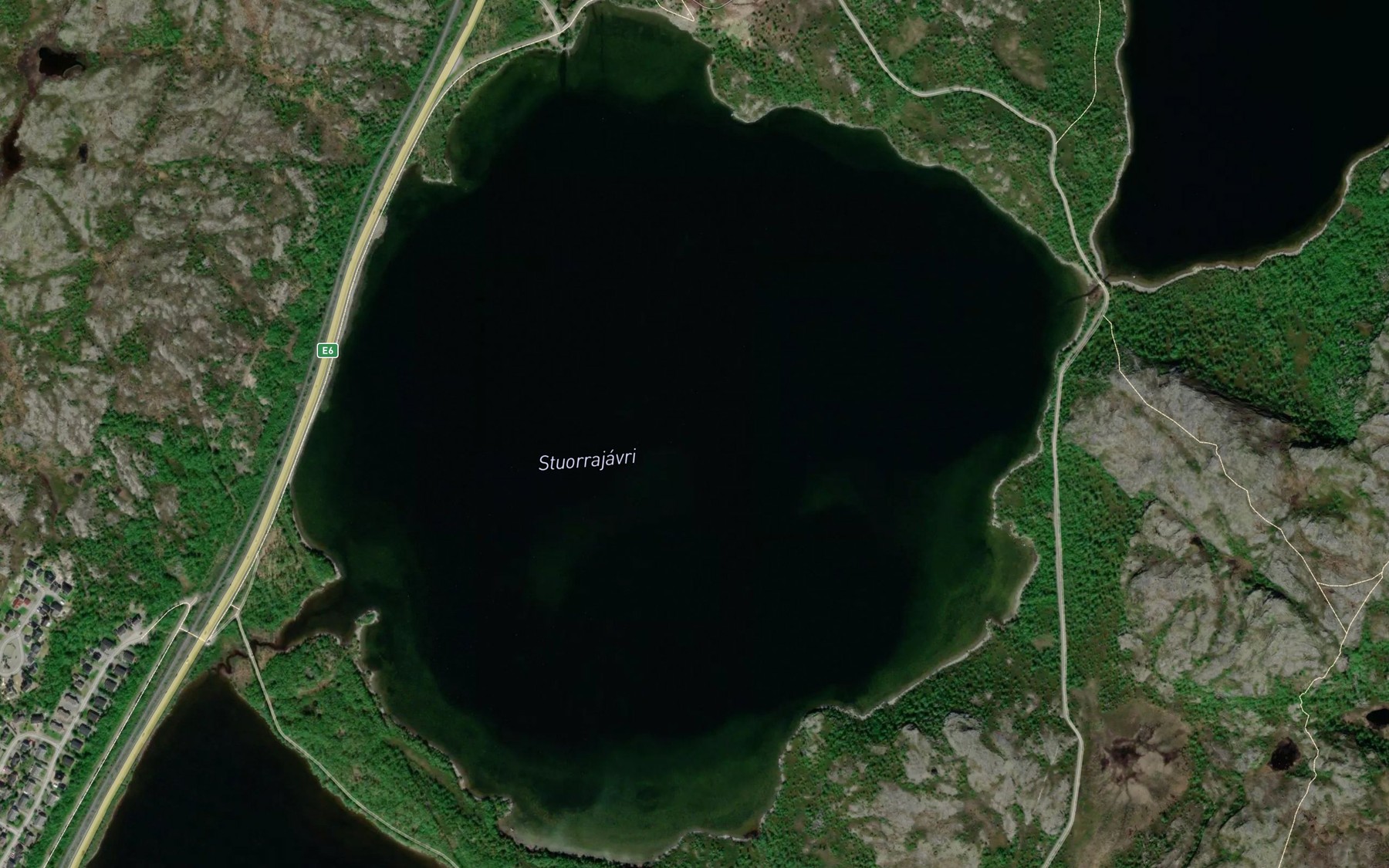 Satellite map of the Stuorrajavri