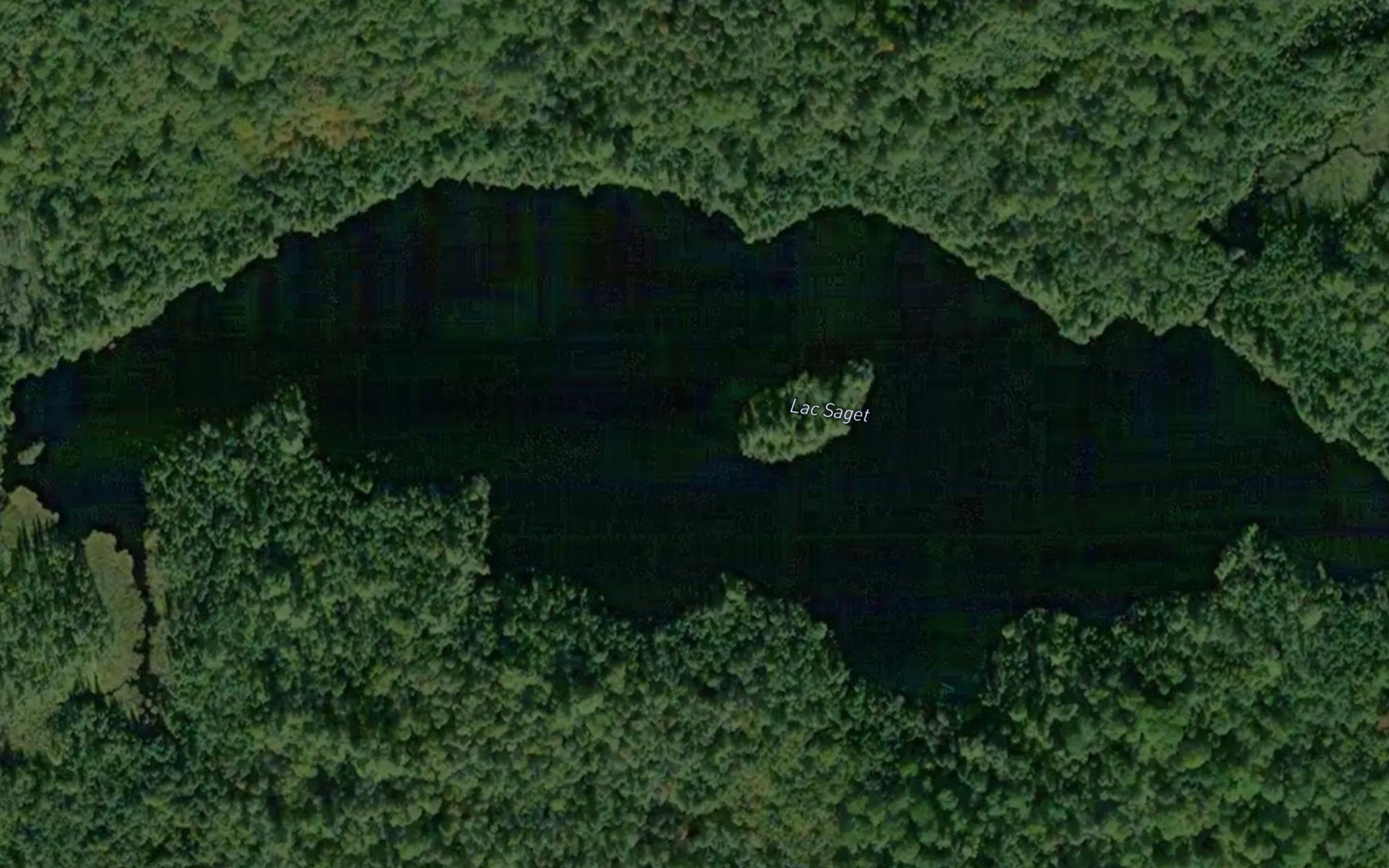 Satellite map of the Lac Saget