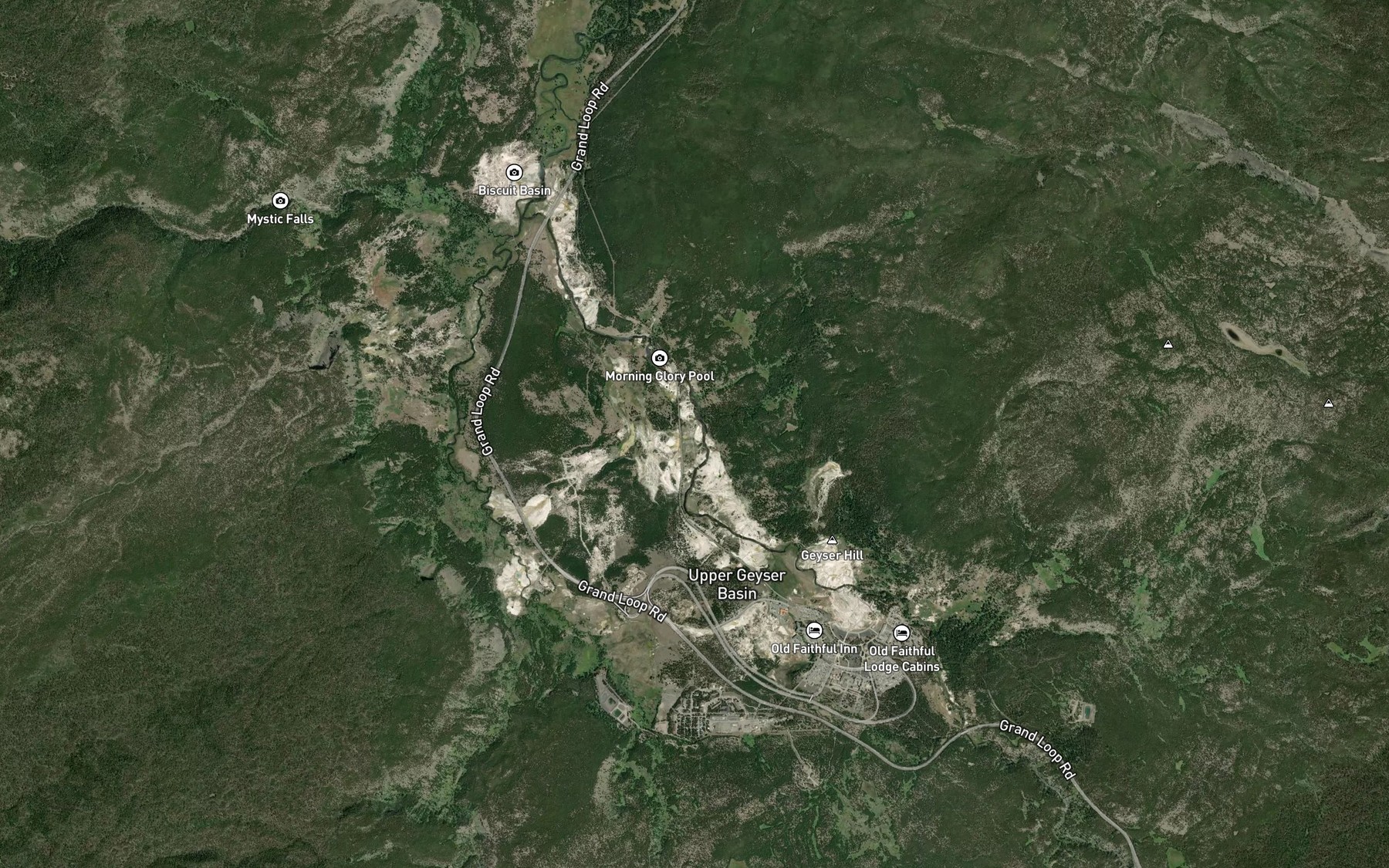 Satellite map of the Giant Geyser