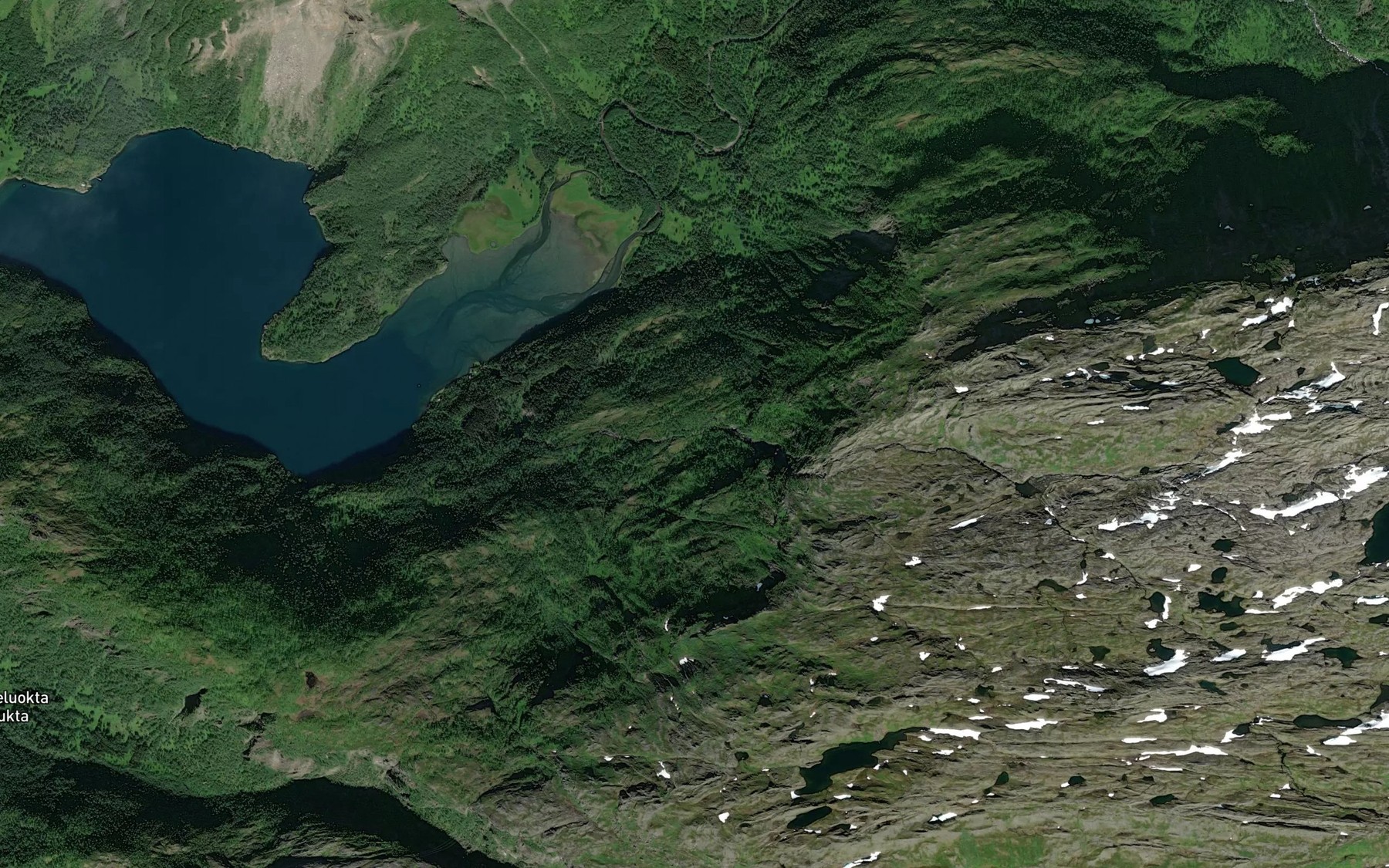 Satellite map of the Nekkelva