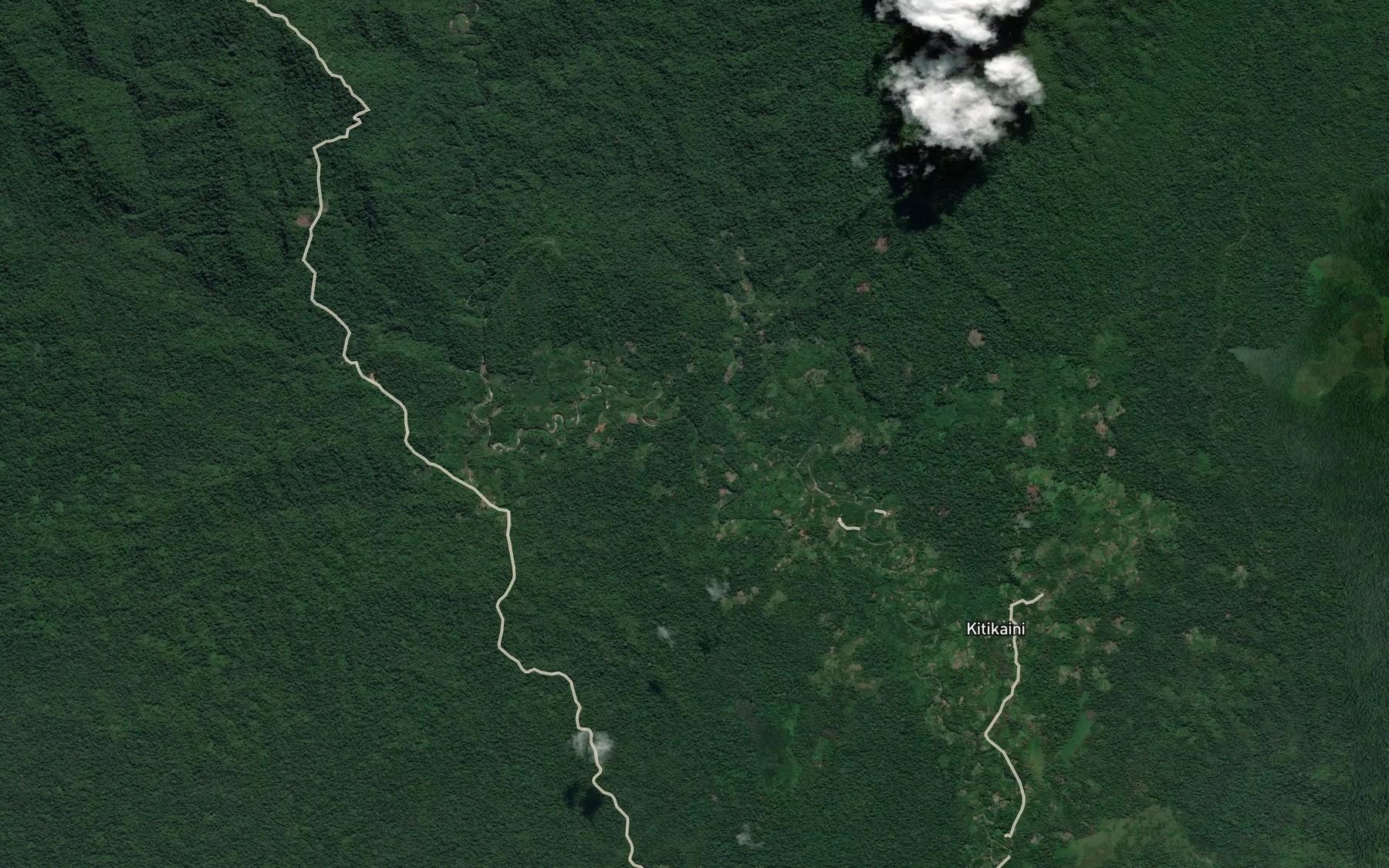 Satellite map of the Peva Creek