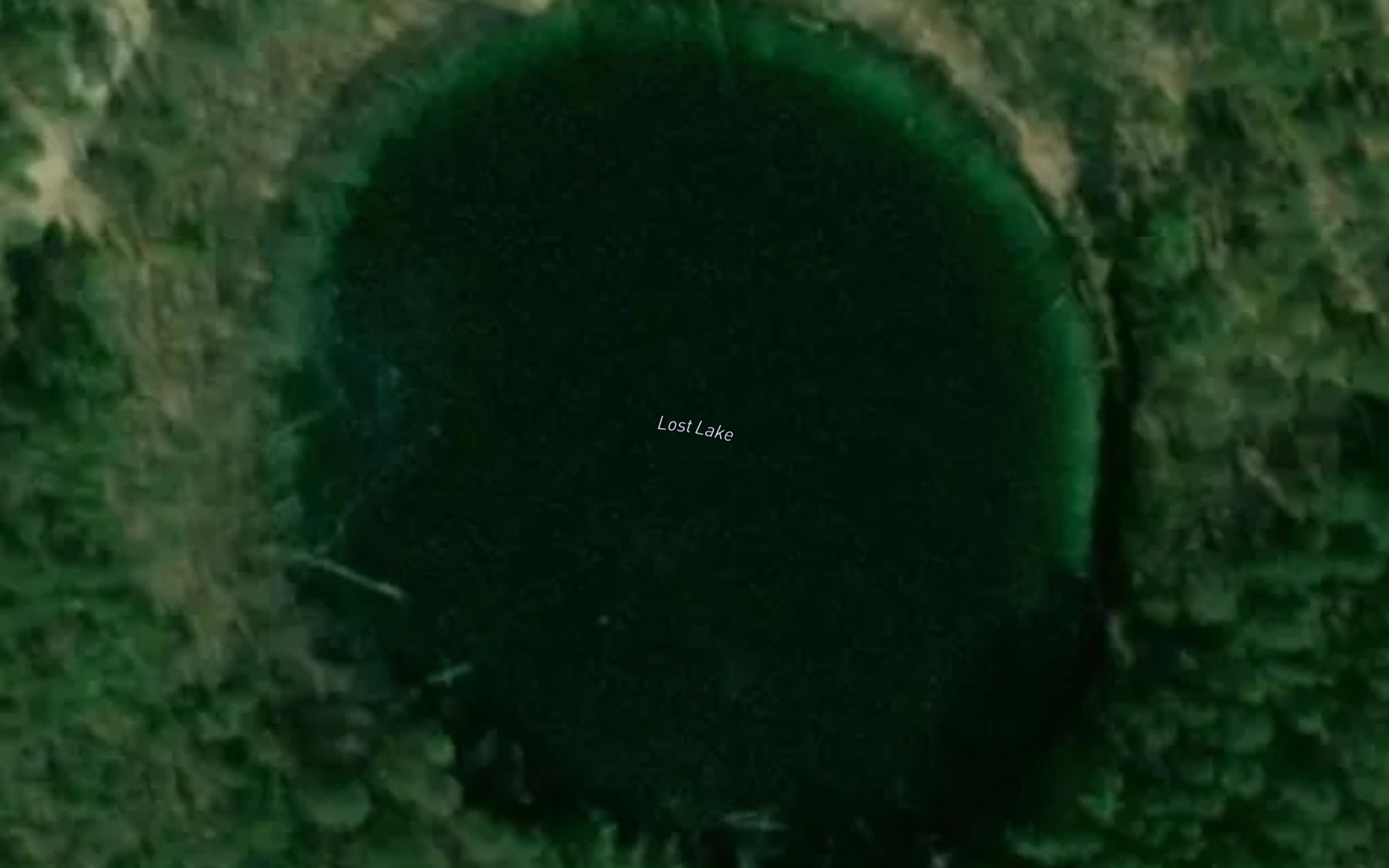 Satellite map of the Lost Lake