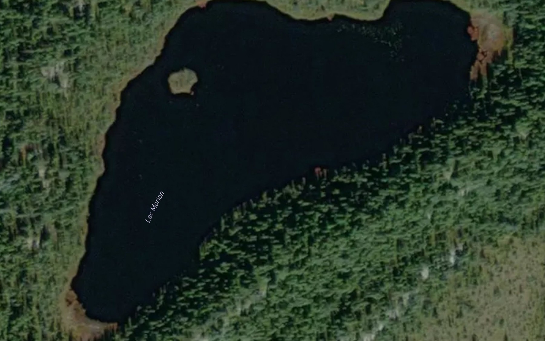 Satellite map of the Lac Morion