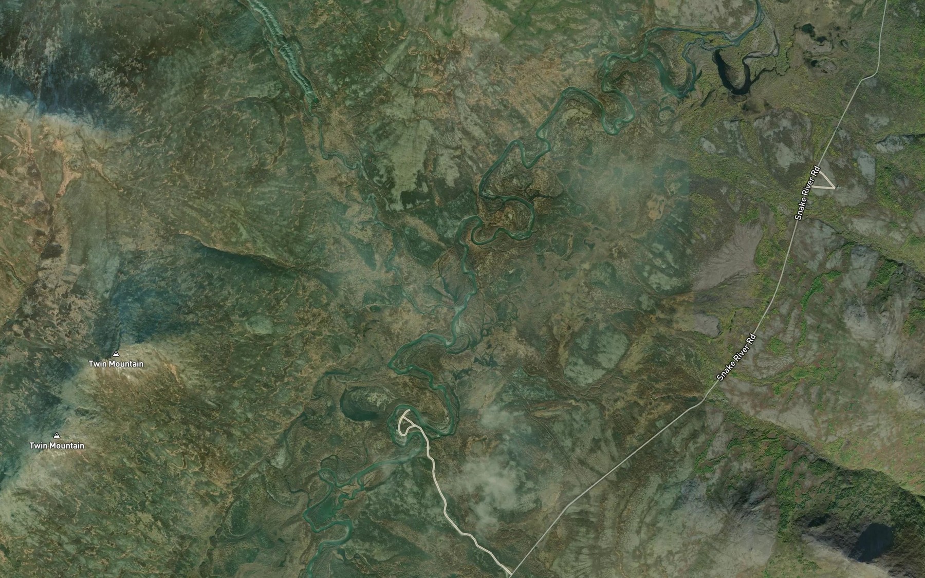 Satellite map of the Bangor Creek