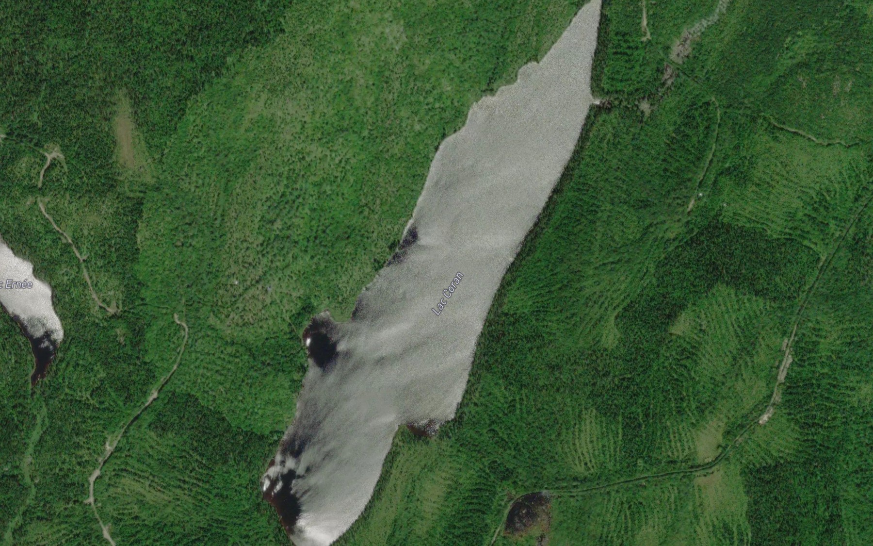Satellite map of the Lac Coran