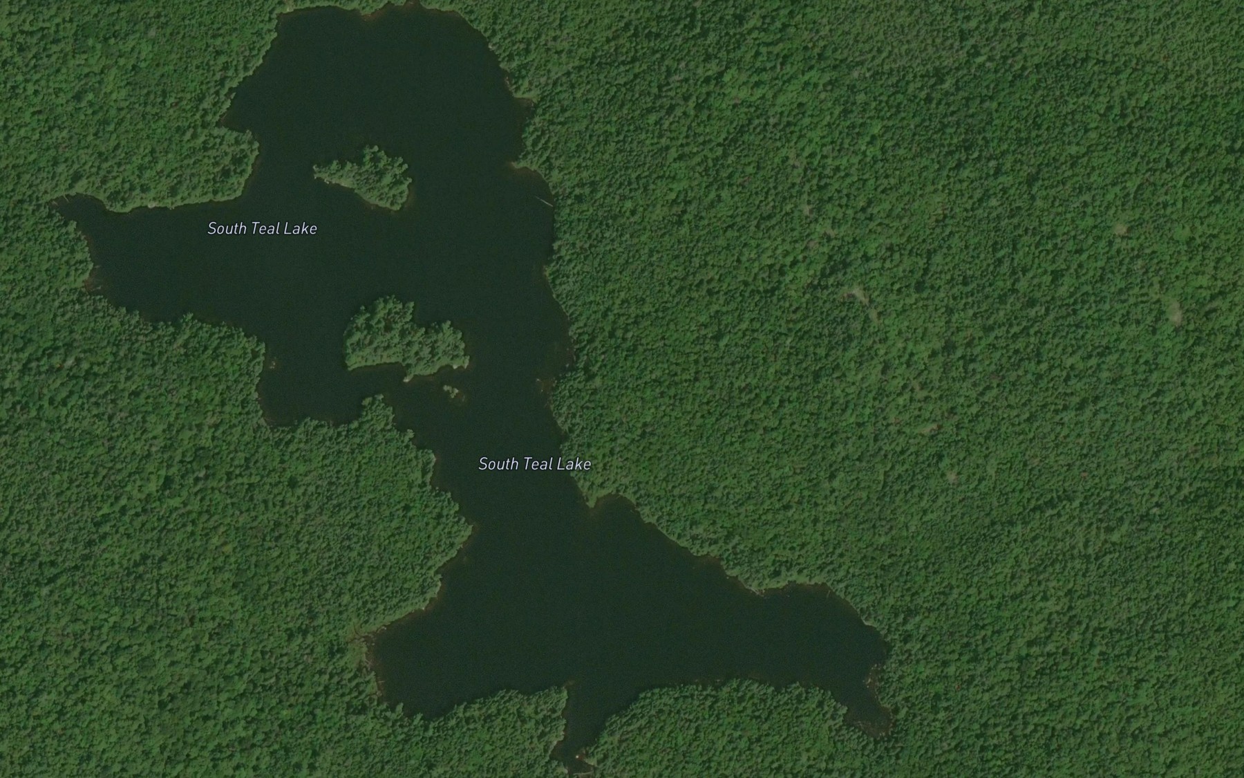 Satellite map of the South Teal Lake