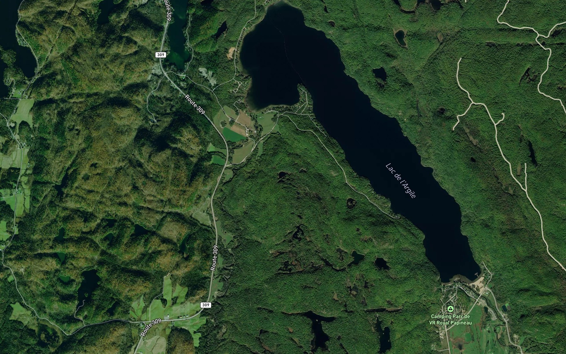 Satellite map of the Lac Lepine
