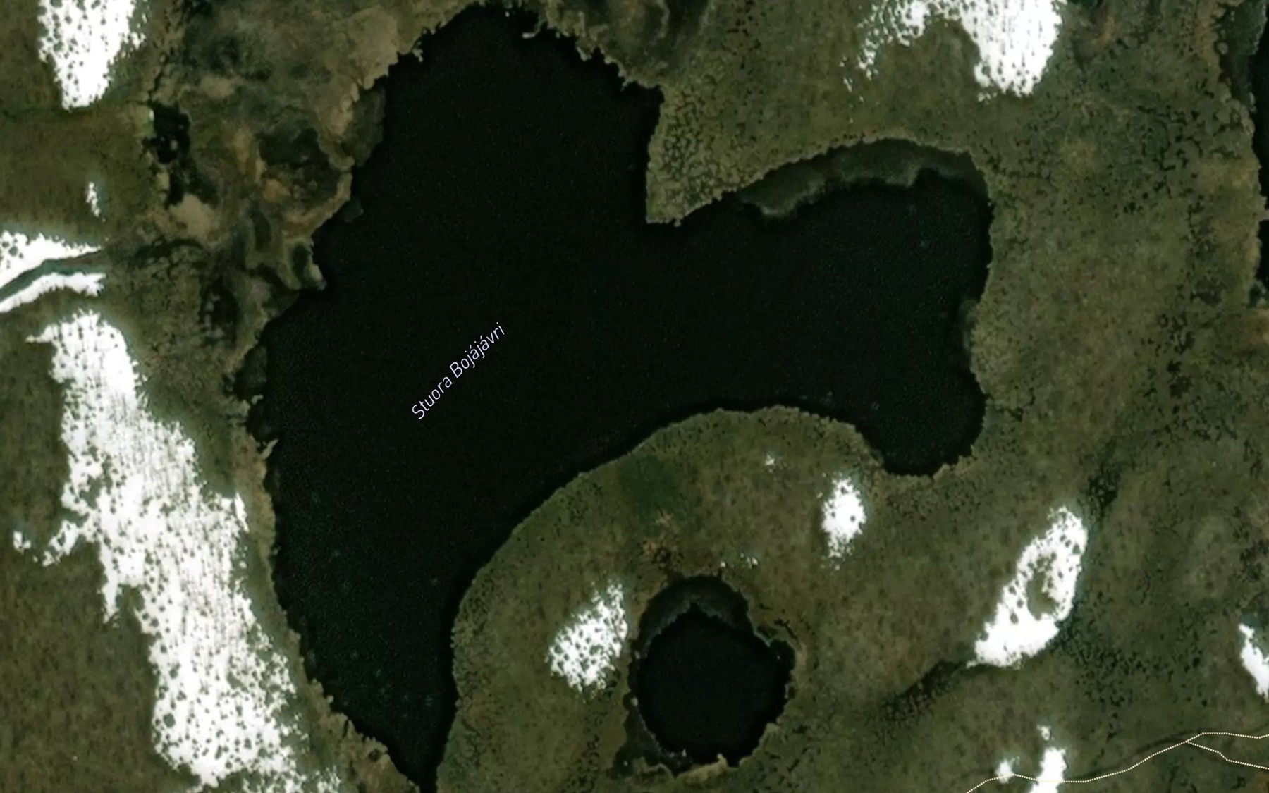 Satellite map of the Stuora Bojajavri