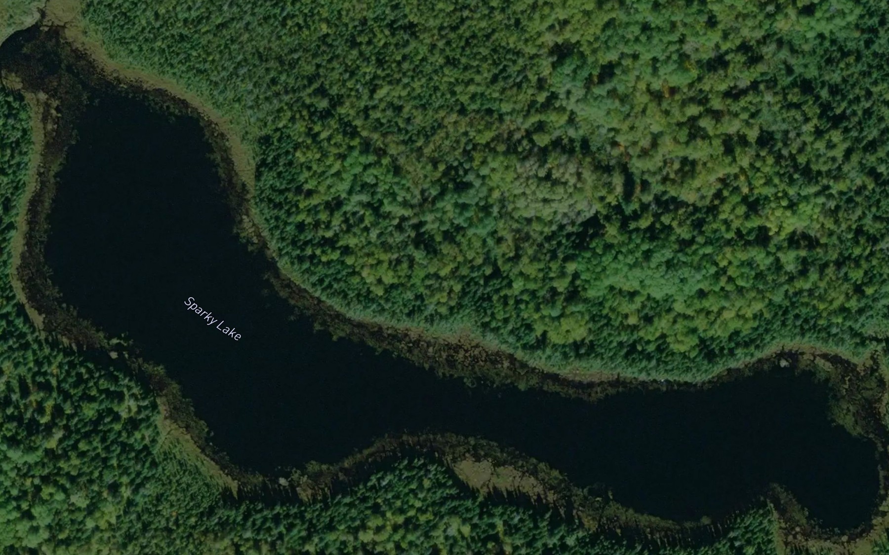 Satellite map of the Sparky Lake
