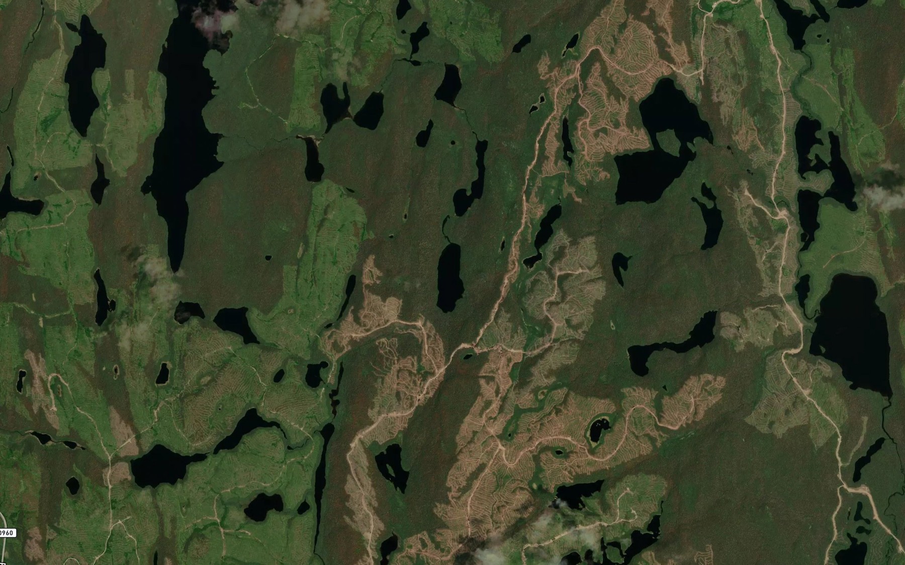 Satellite map of the Lac des Cones Ovoides