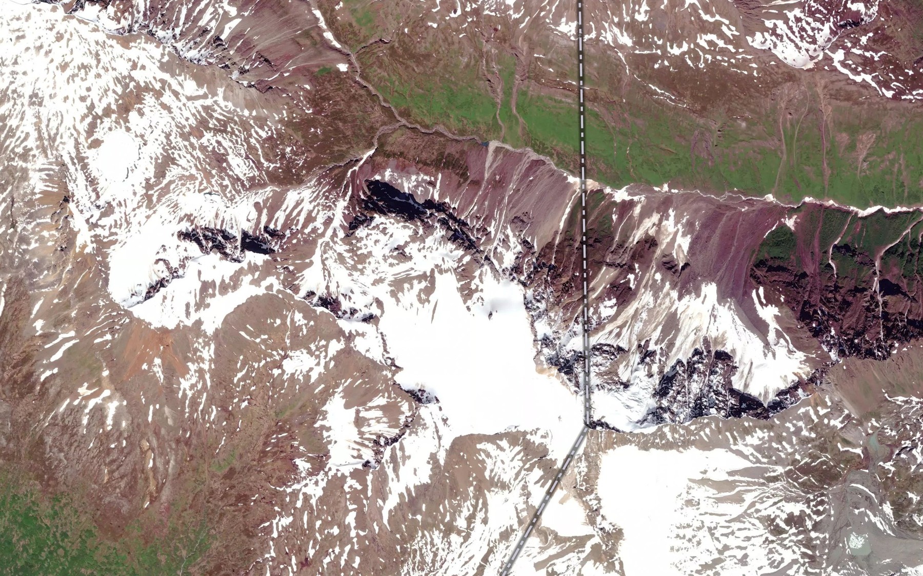Satellite map of the Rosaunt Creek