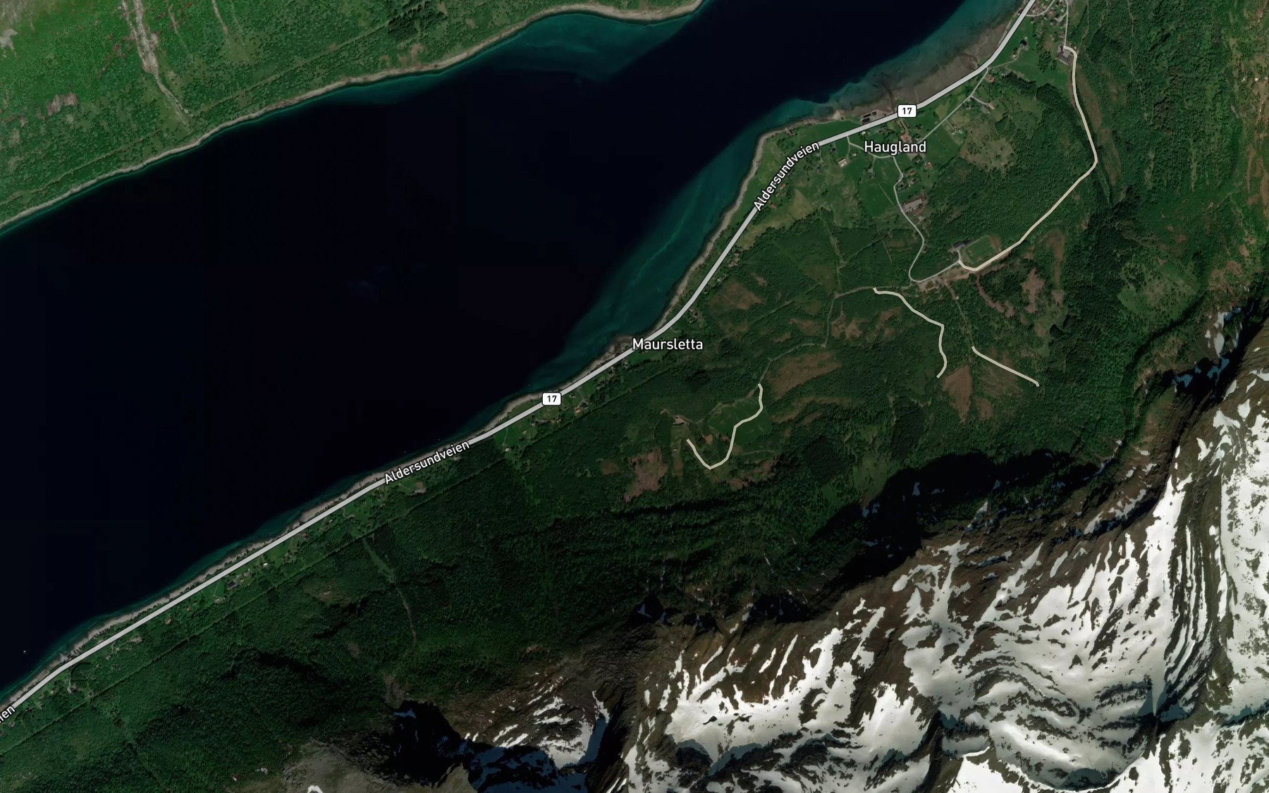 Satellite map of the Stokksaga