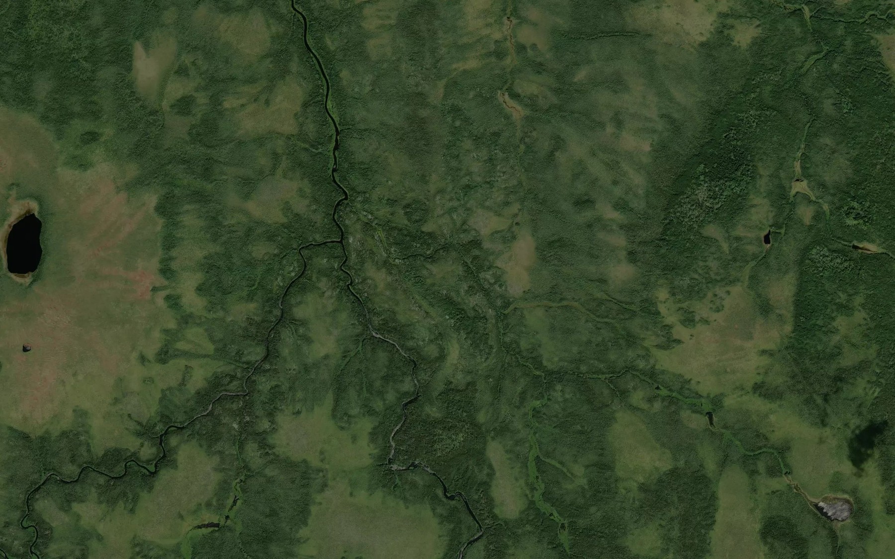 Satellite map of the Little Wekweyaukastik River