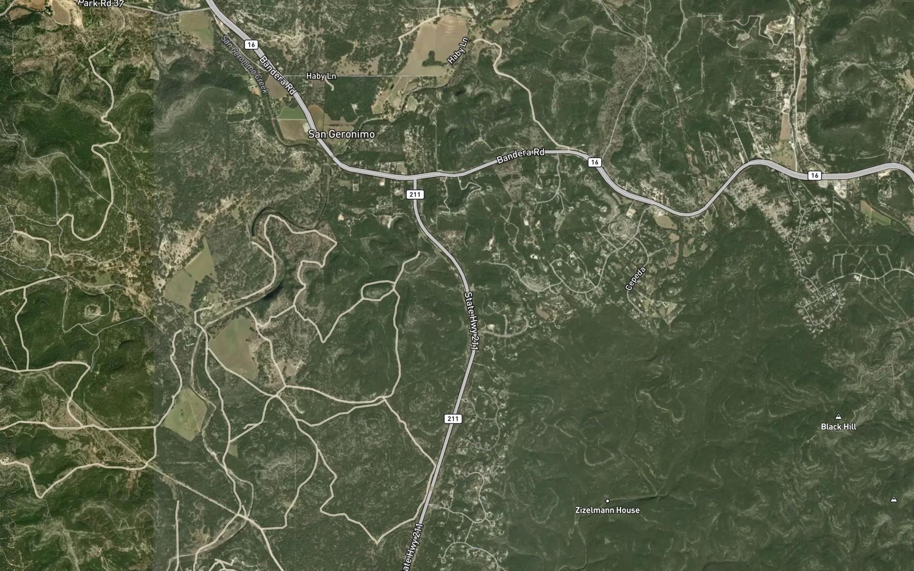 Satellite map of the Pastora Spring