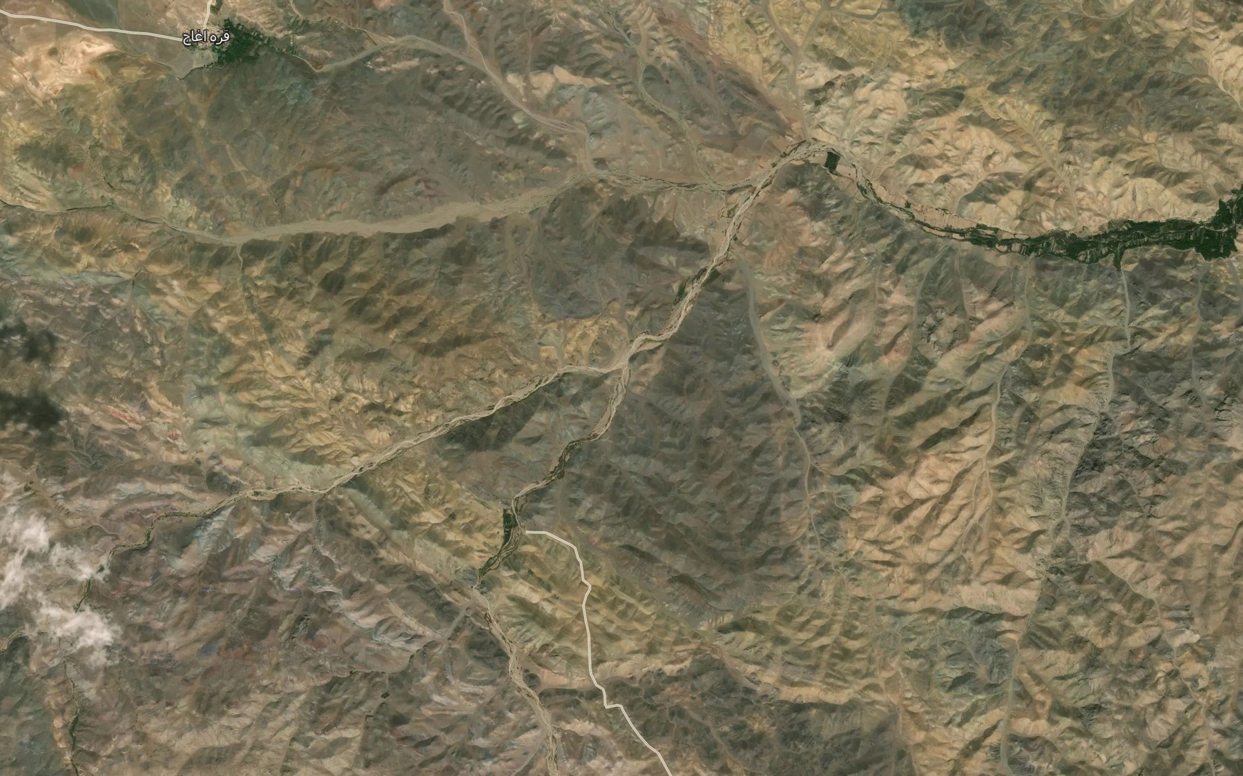 Satellite map of the Rudkhaneh-ye Fasli-ye Gorg Baghi