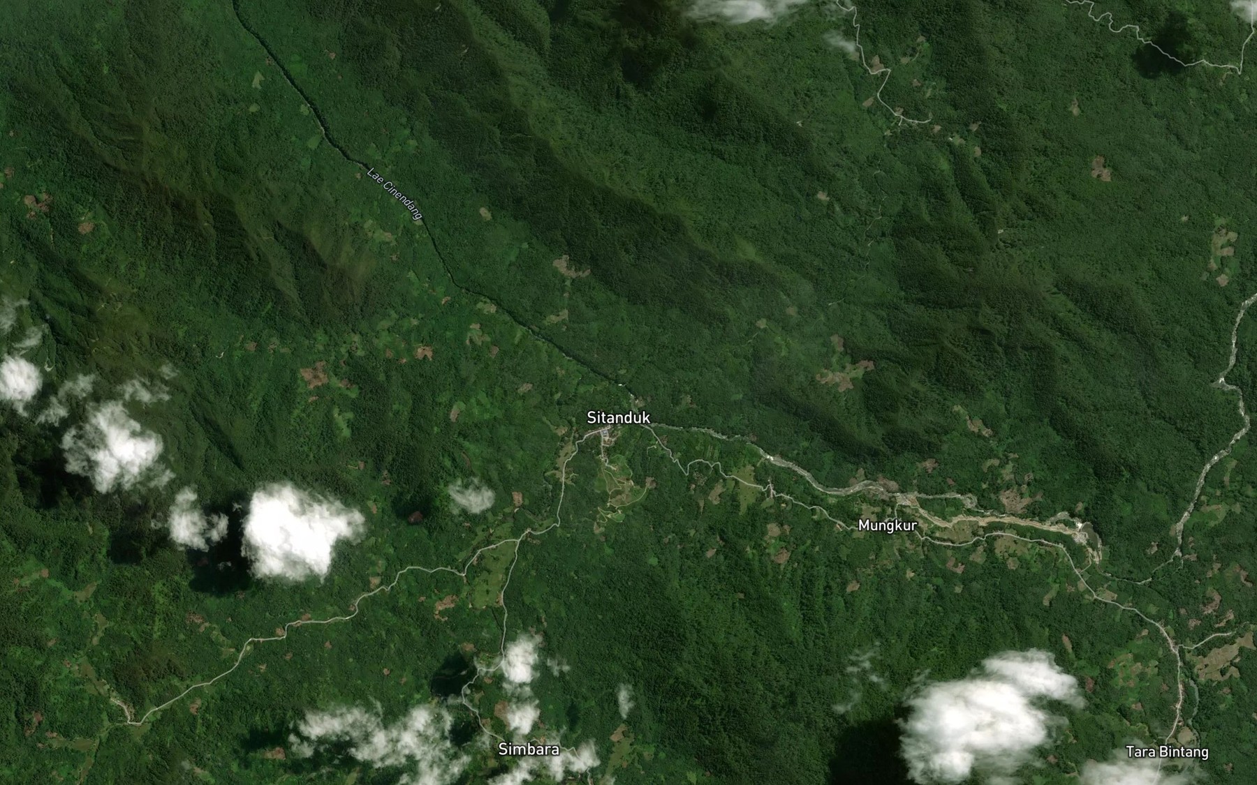 Satellite map of the Aek Hutagalung