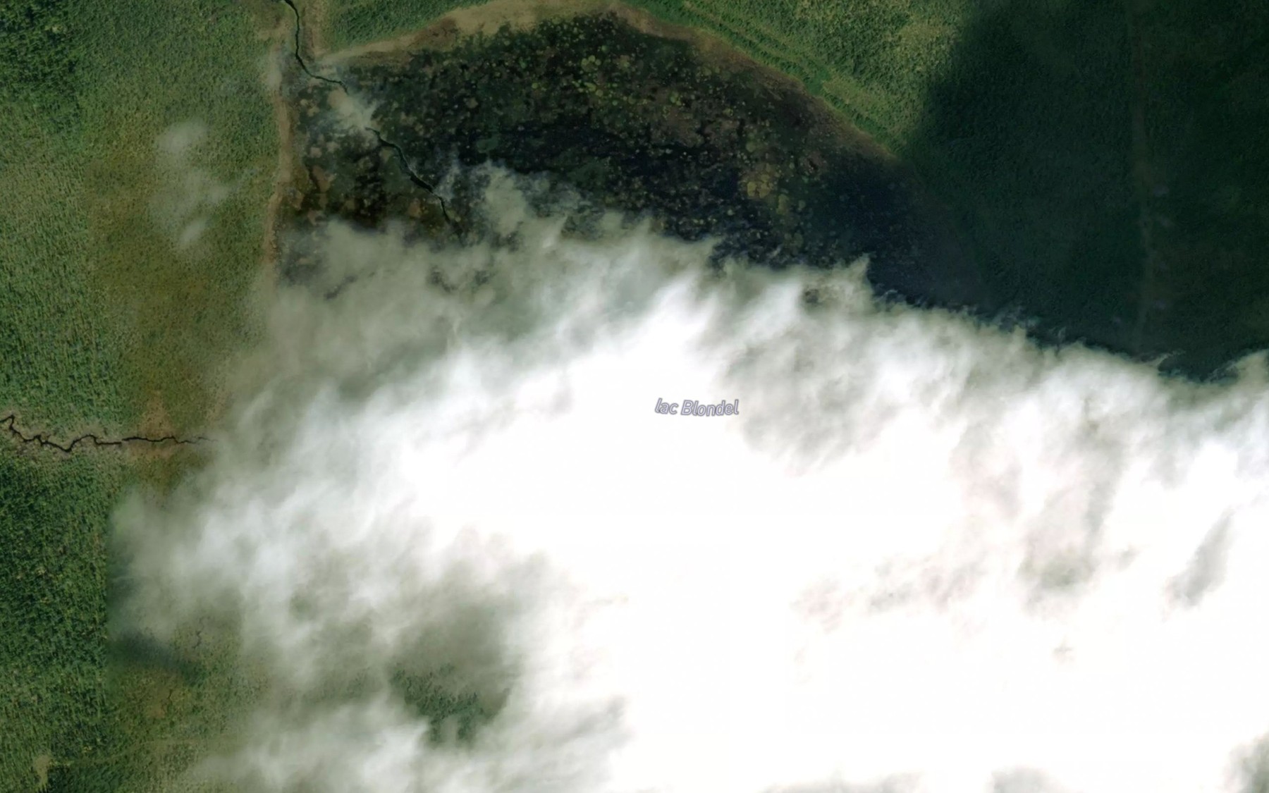 Satellite map of the Lac Blondel