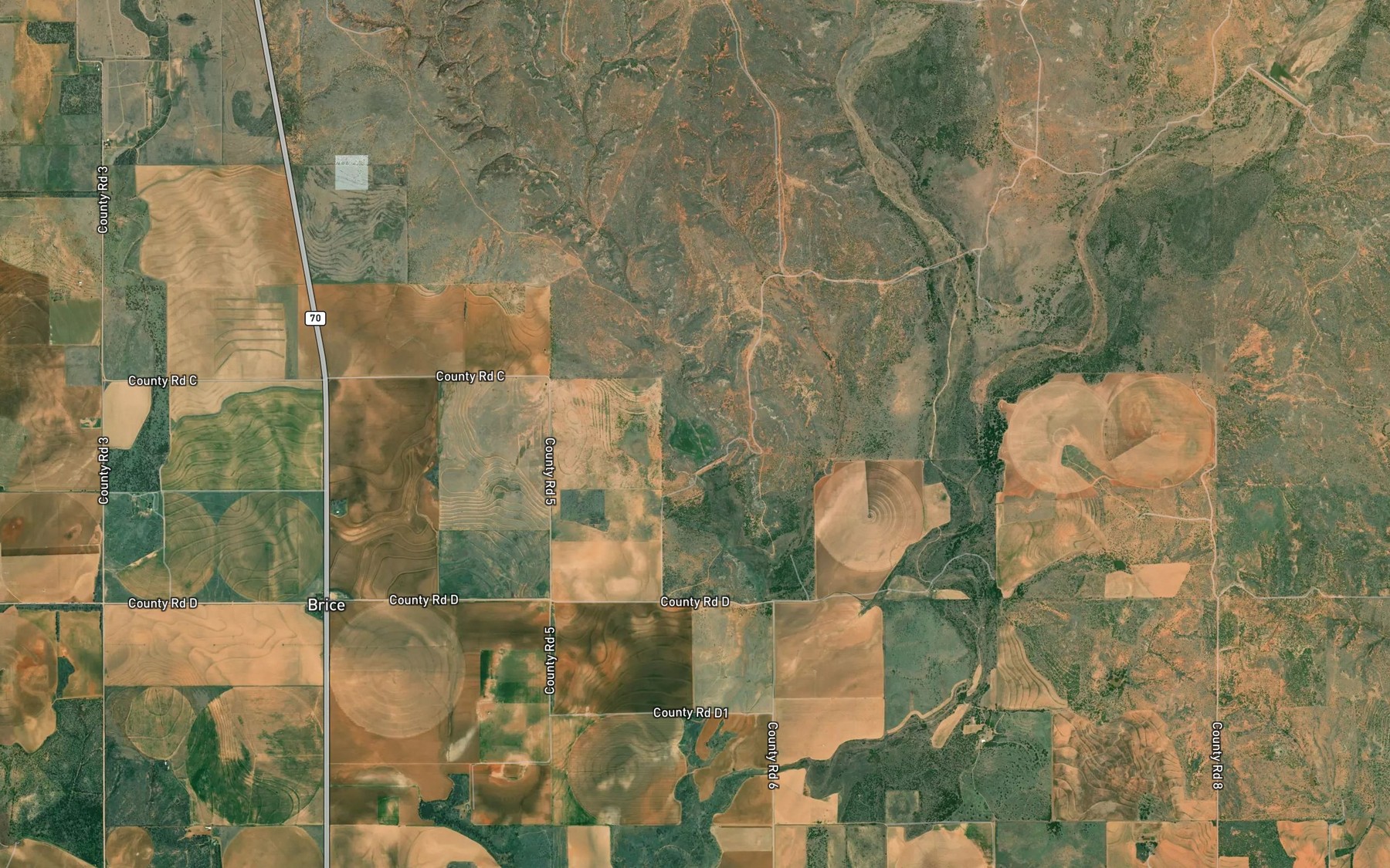 Satellite map of the Soil Conservation Service Site 3 Reservoir