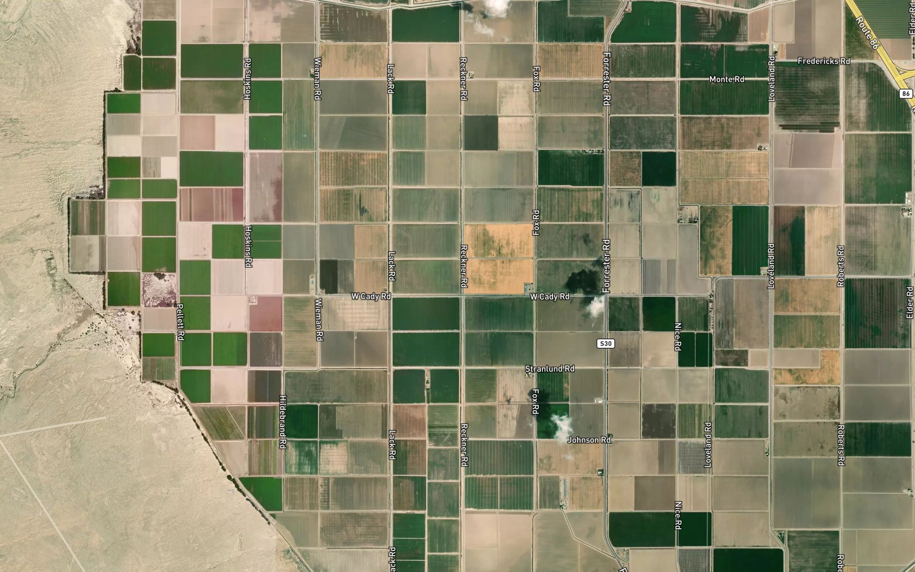 Satellite map of the Thistle Four Drain
