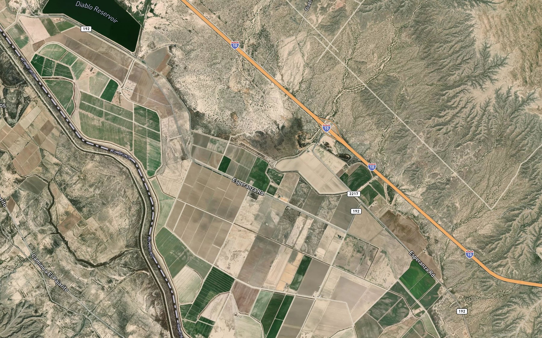 Satellite map of the Madden Lake