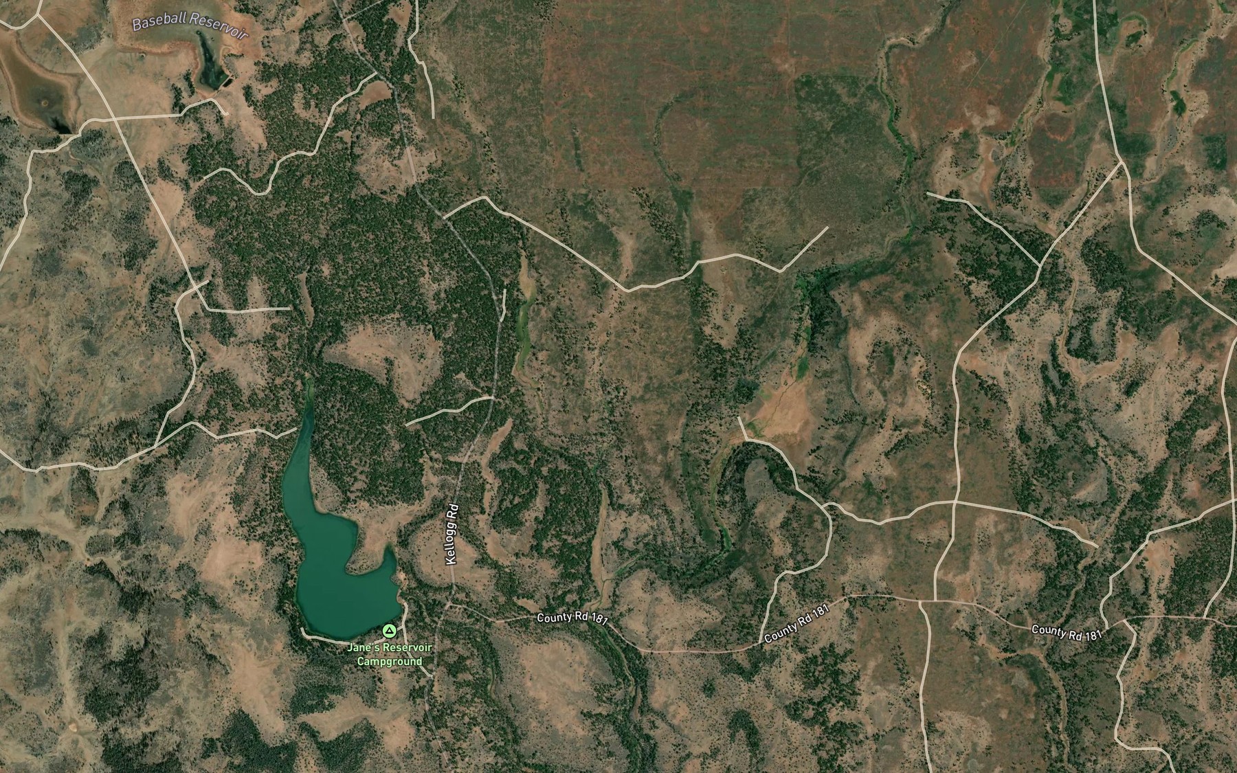 Satellite map of the Twin Springs