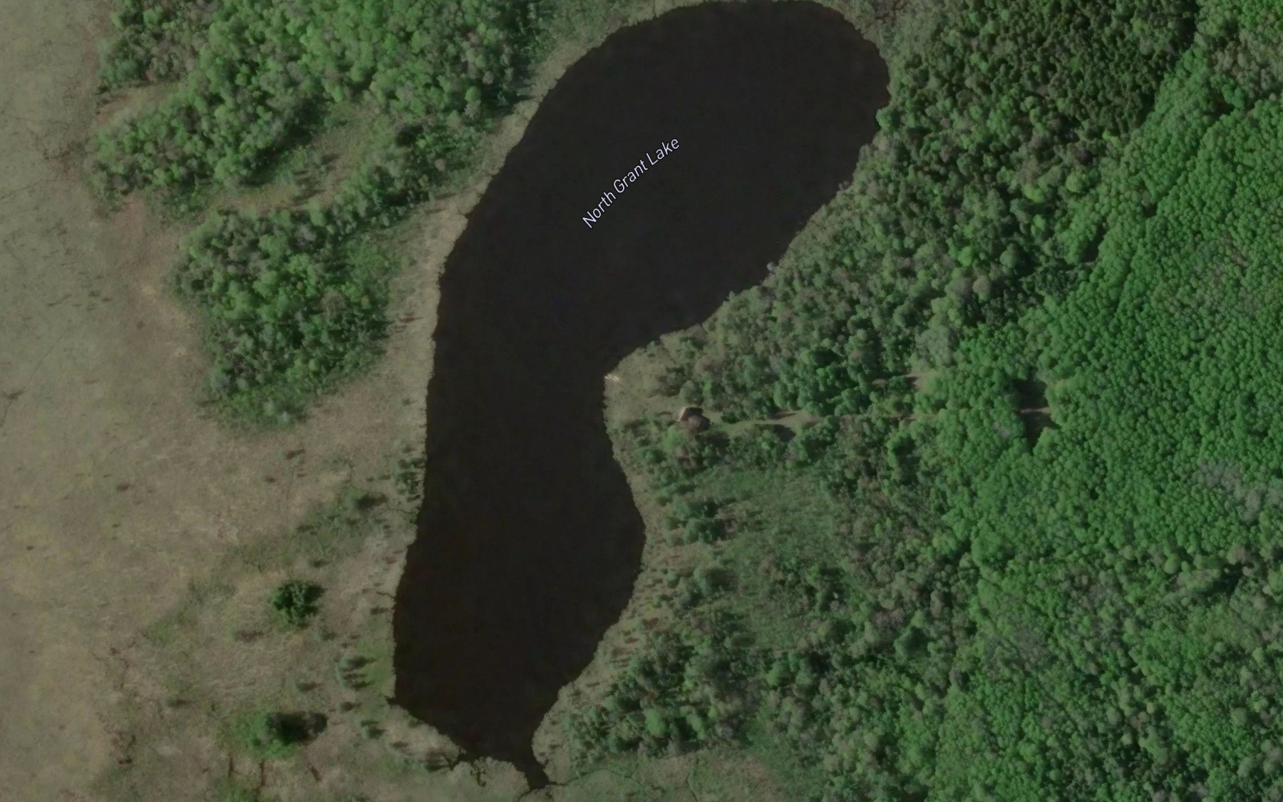 Satellite map of the North Grant Lake