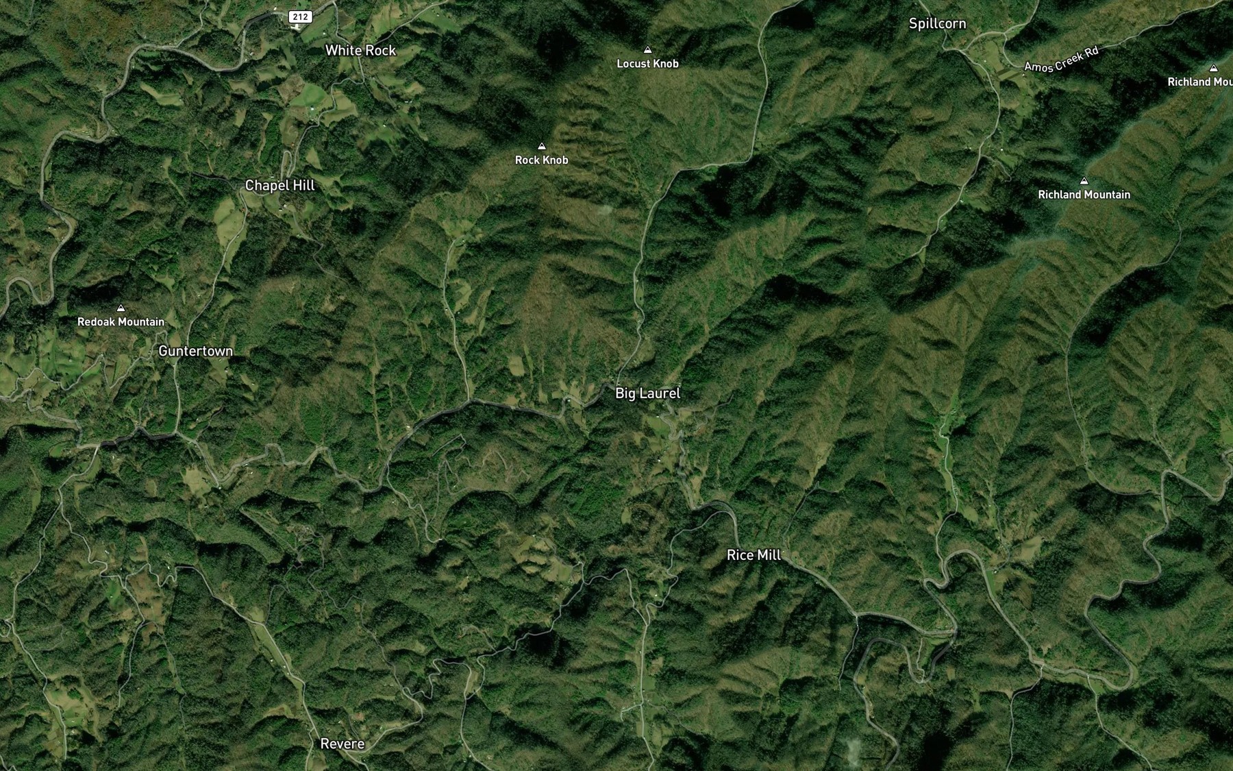Satellite map of the Wallin Branch