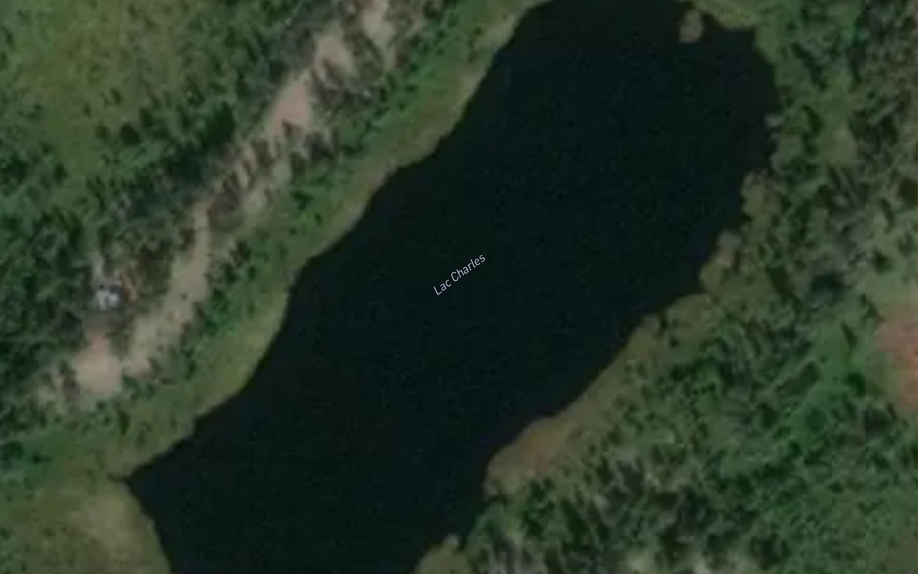Satellite map of the Lac Charles