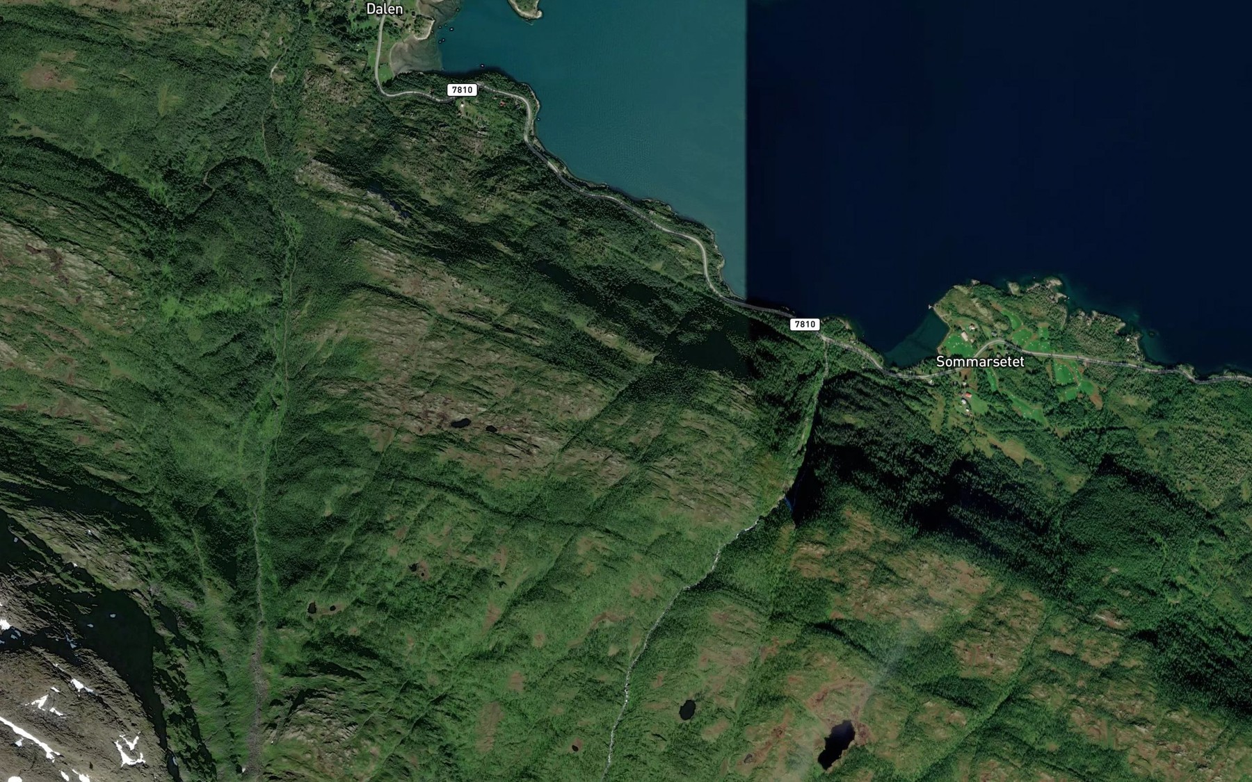 Satellite map of the Moldforvikelva