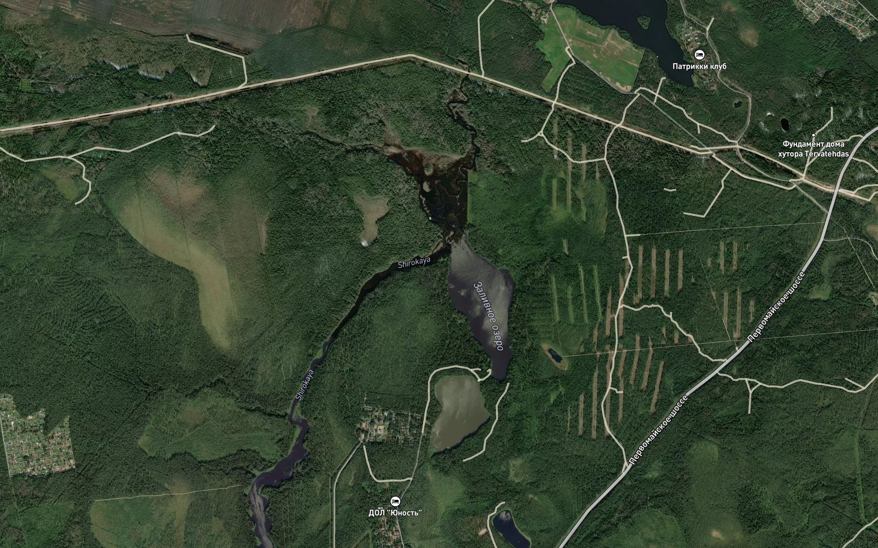 Satellite map of the Gryaznovka