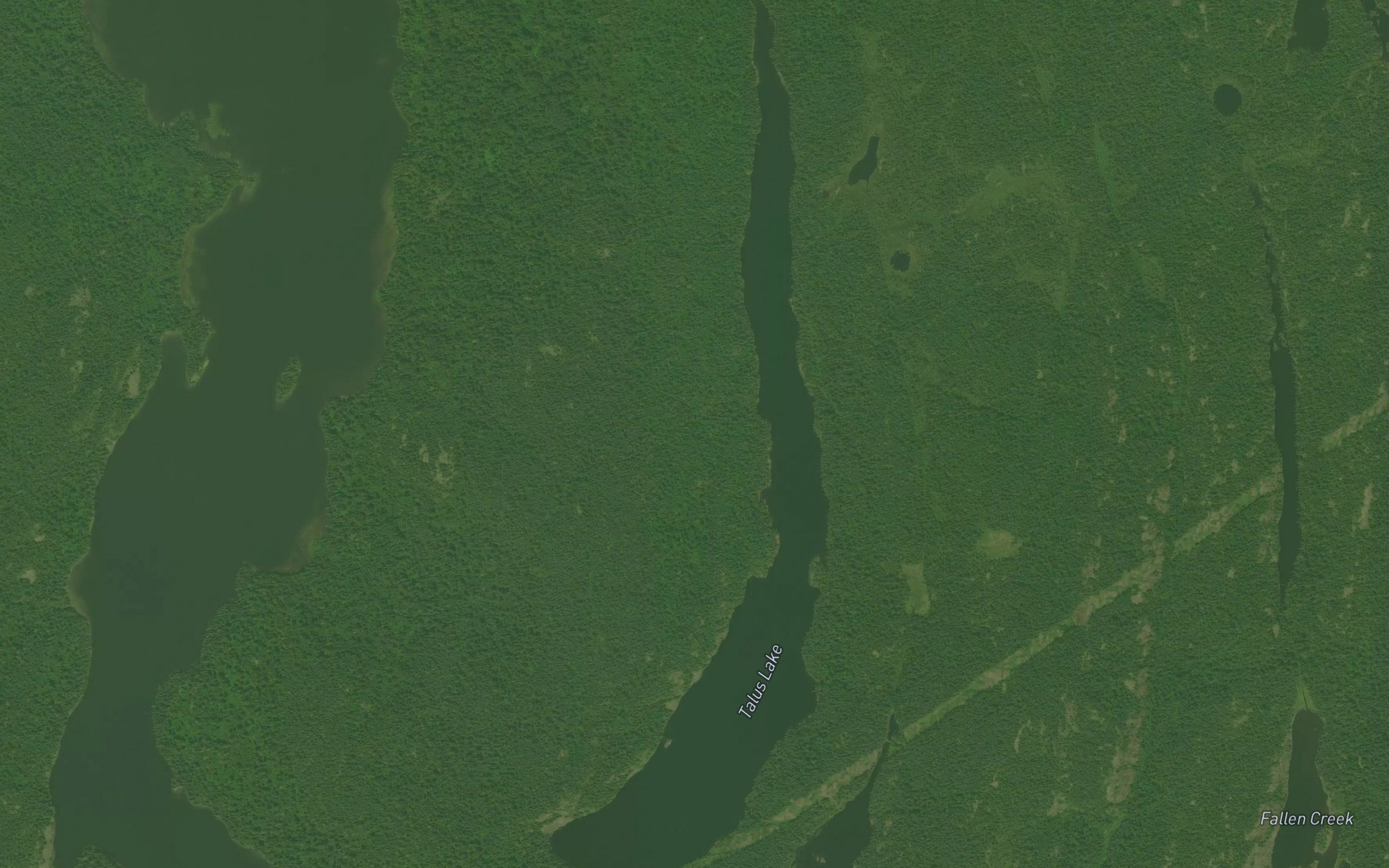 Satellite map of the Talus Lake