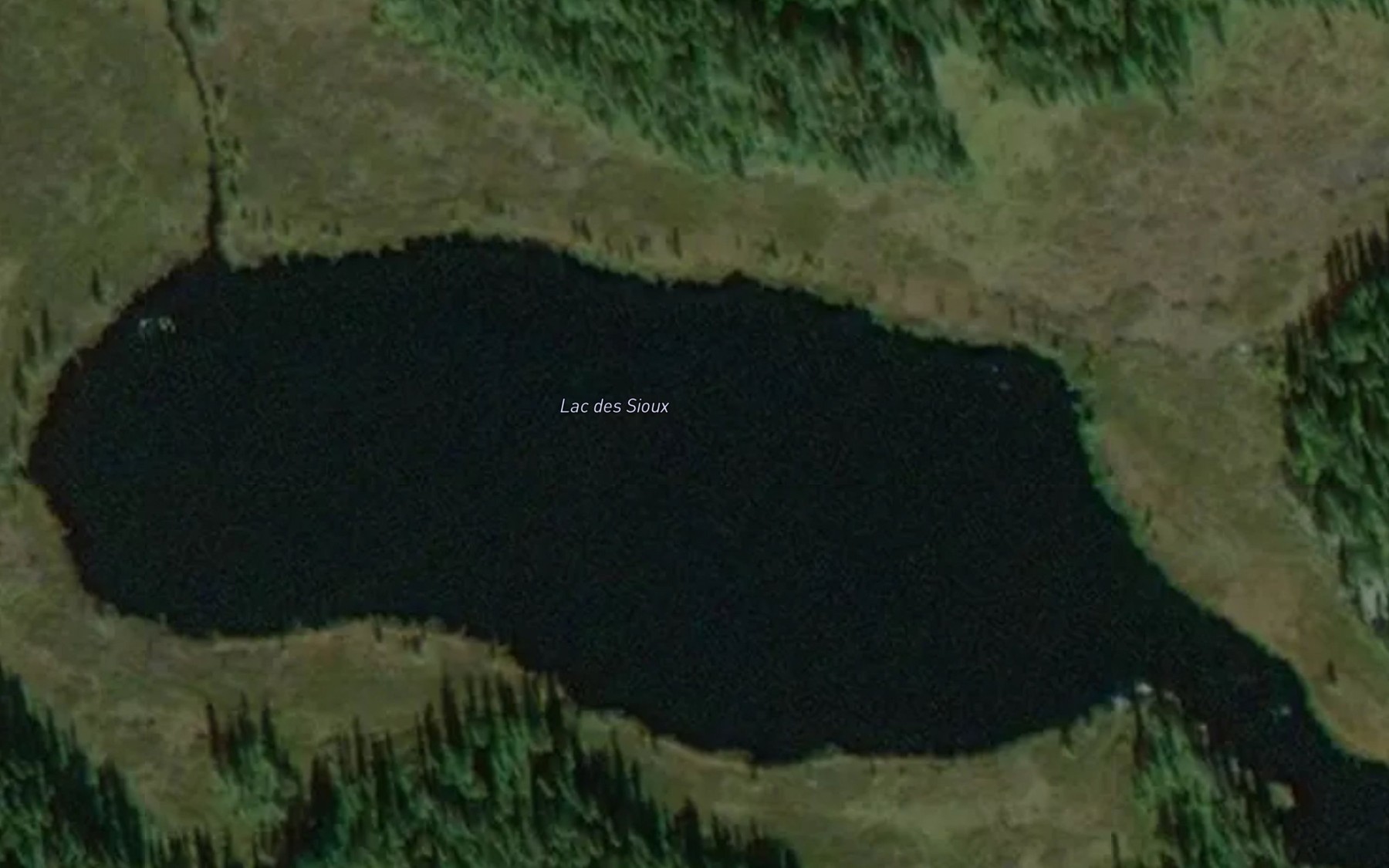 Satellite map of the Lac des Sioux