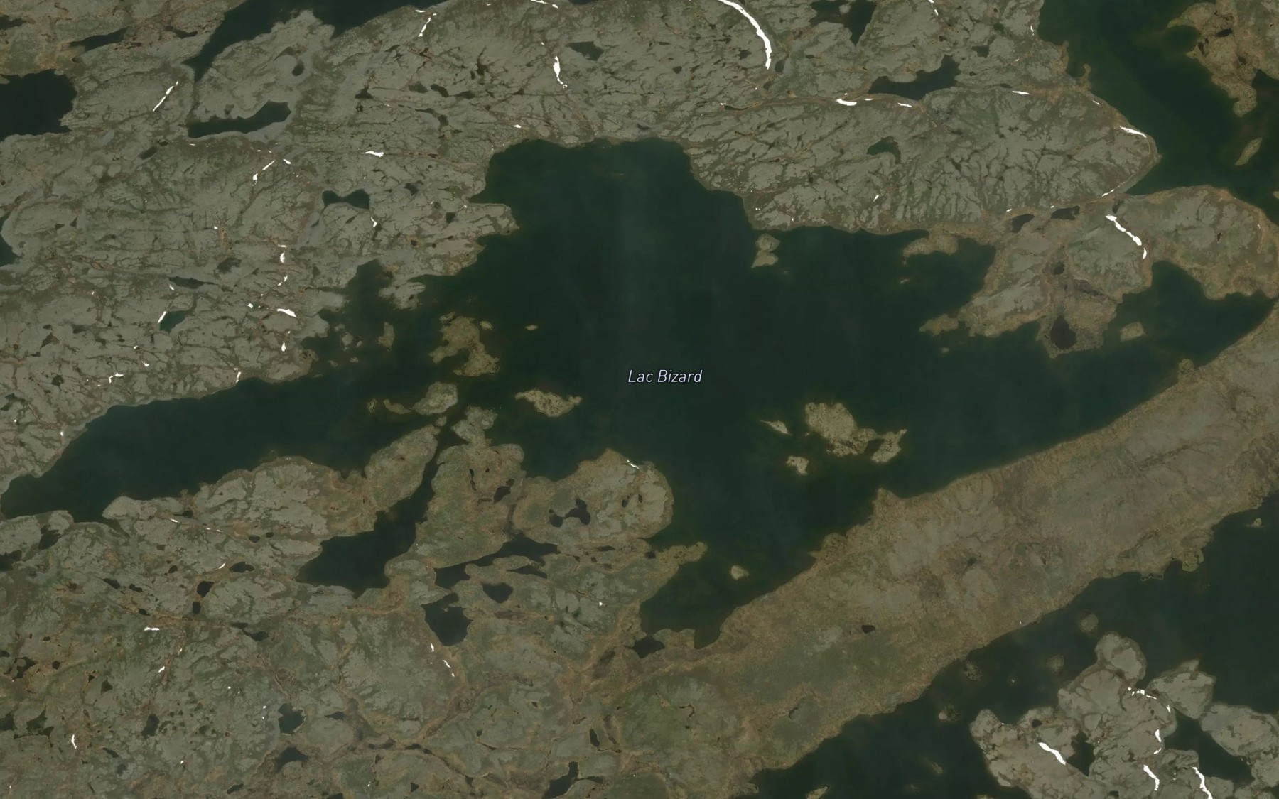 Satellite map of the Lac Bizard