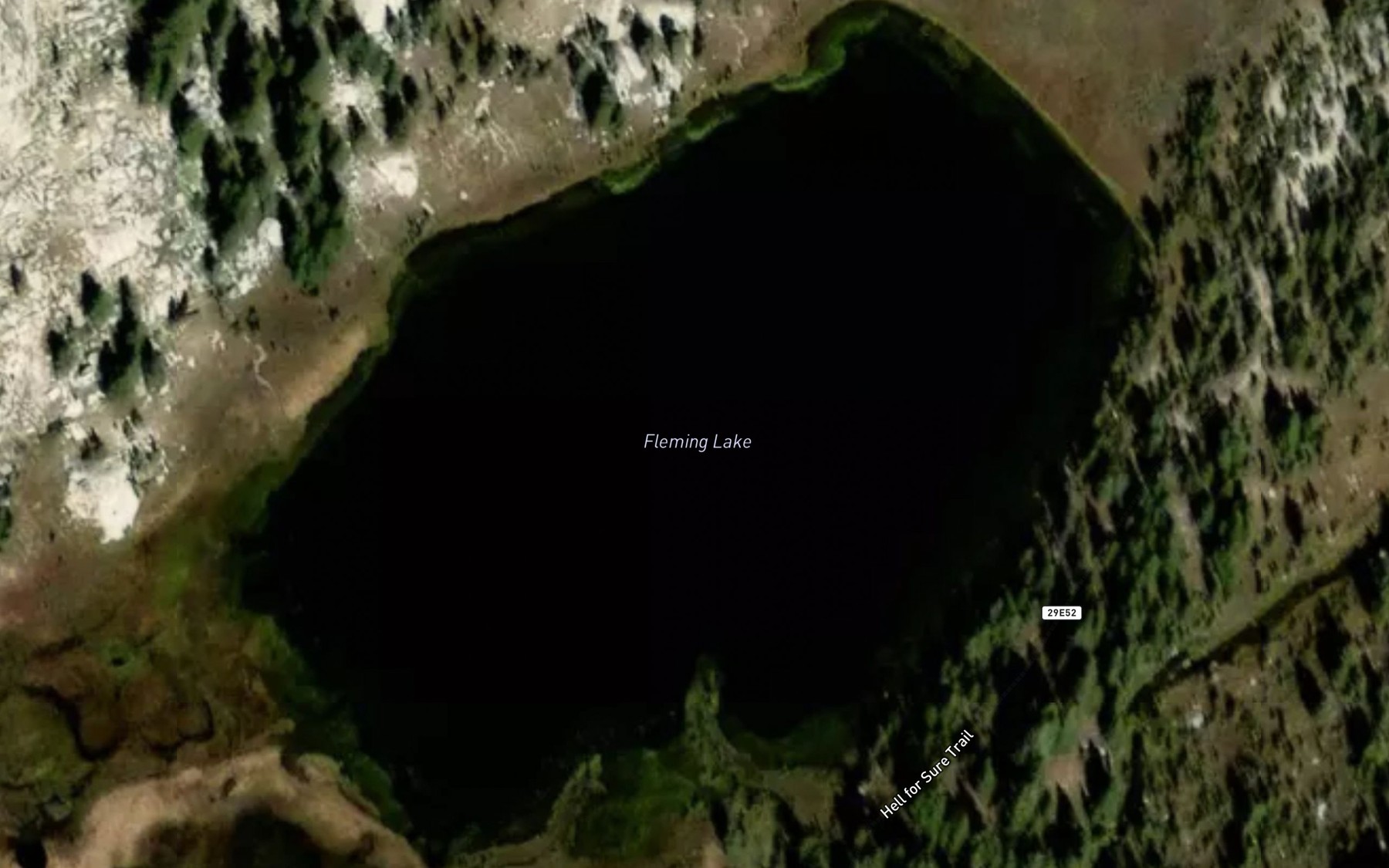 Satellite map of the Fleming Lake