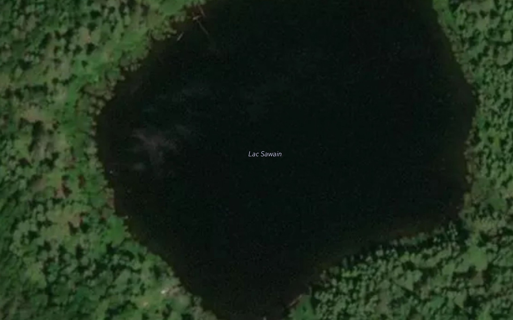 Satellite map of the Lac Sawain