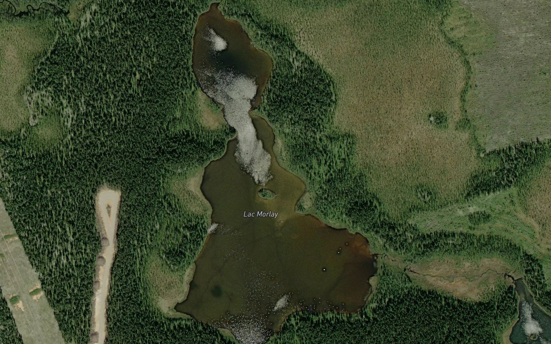 Satellite map of the Lac Morlay